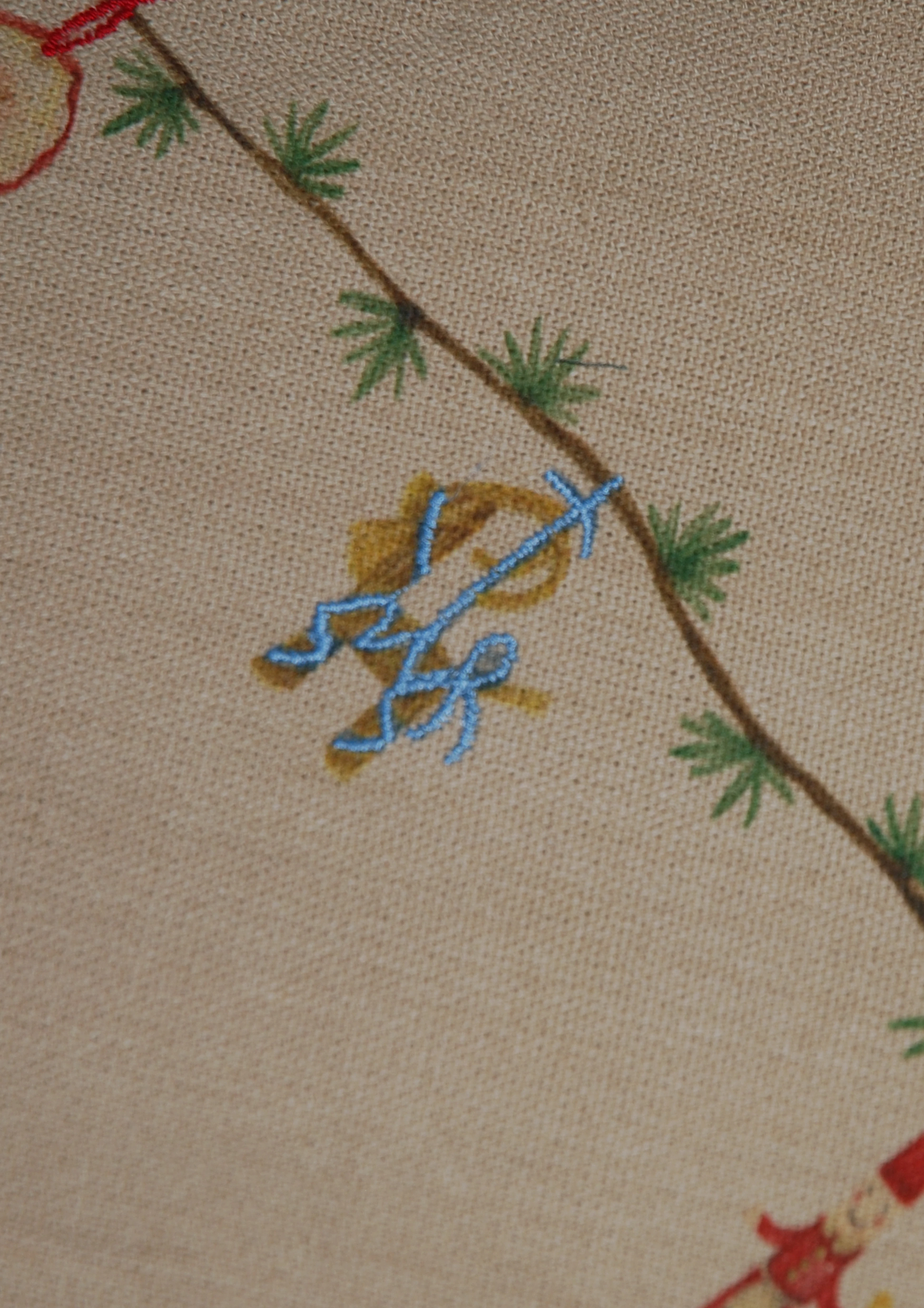 Christmas tree rug Ø130 cm from Kähler  in Sand color, made of Cotton