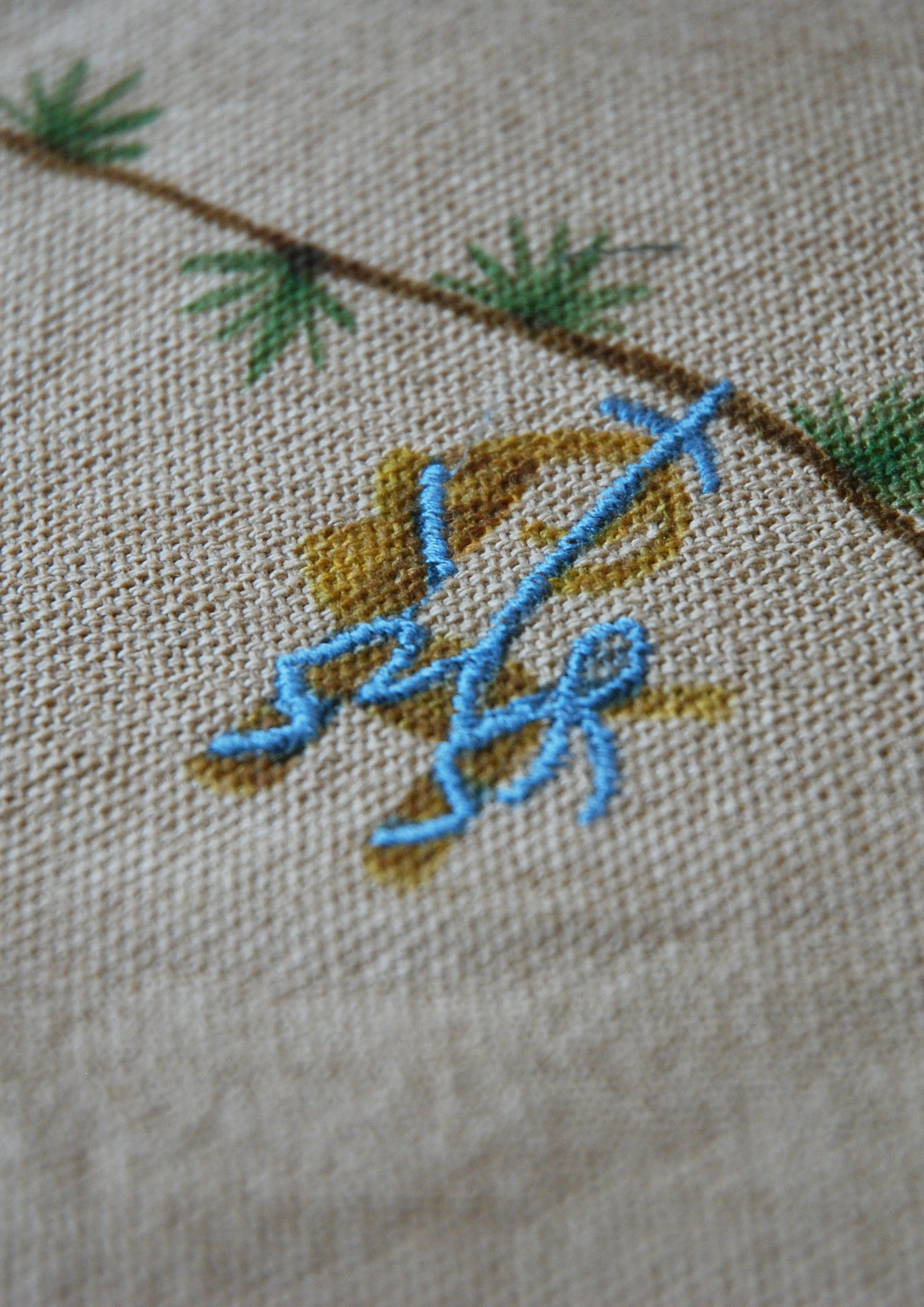 Christmas tree rug Ø130 cm from Kähler  in Sand color, made of Cotton