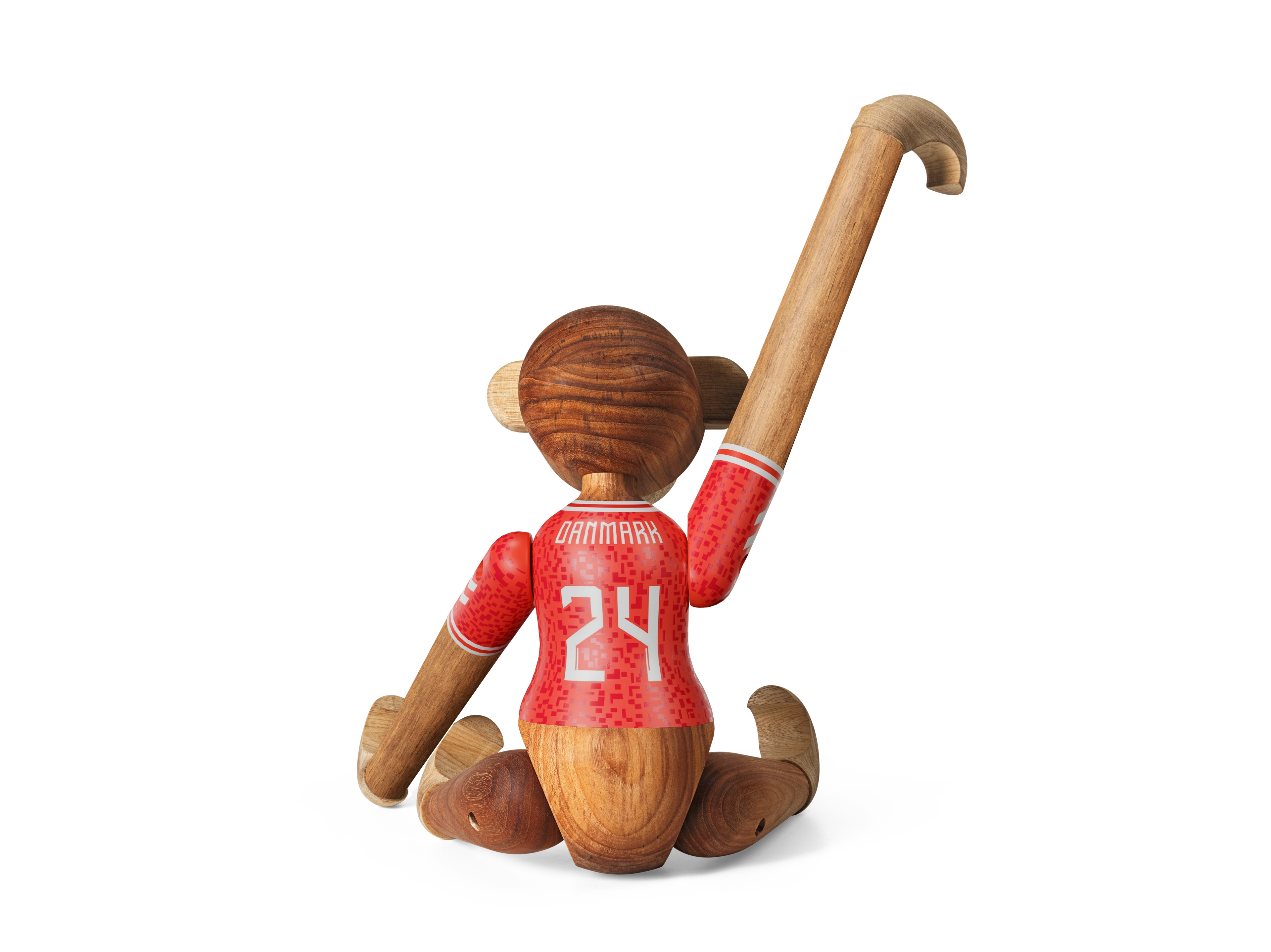 x DBU Man Monkey 2024 large from Kay Bojesen in Teak/Limba color, made of Wood