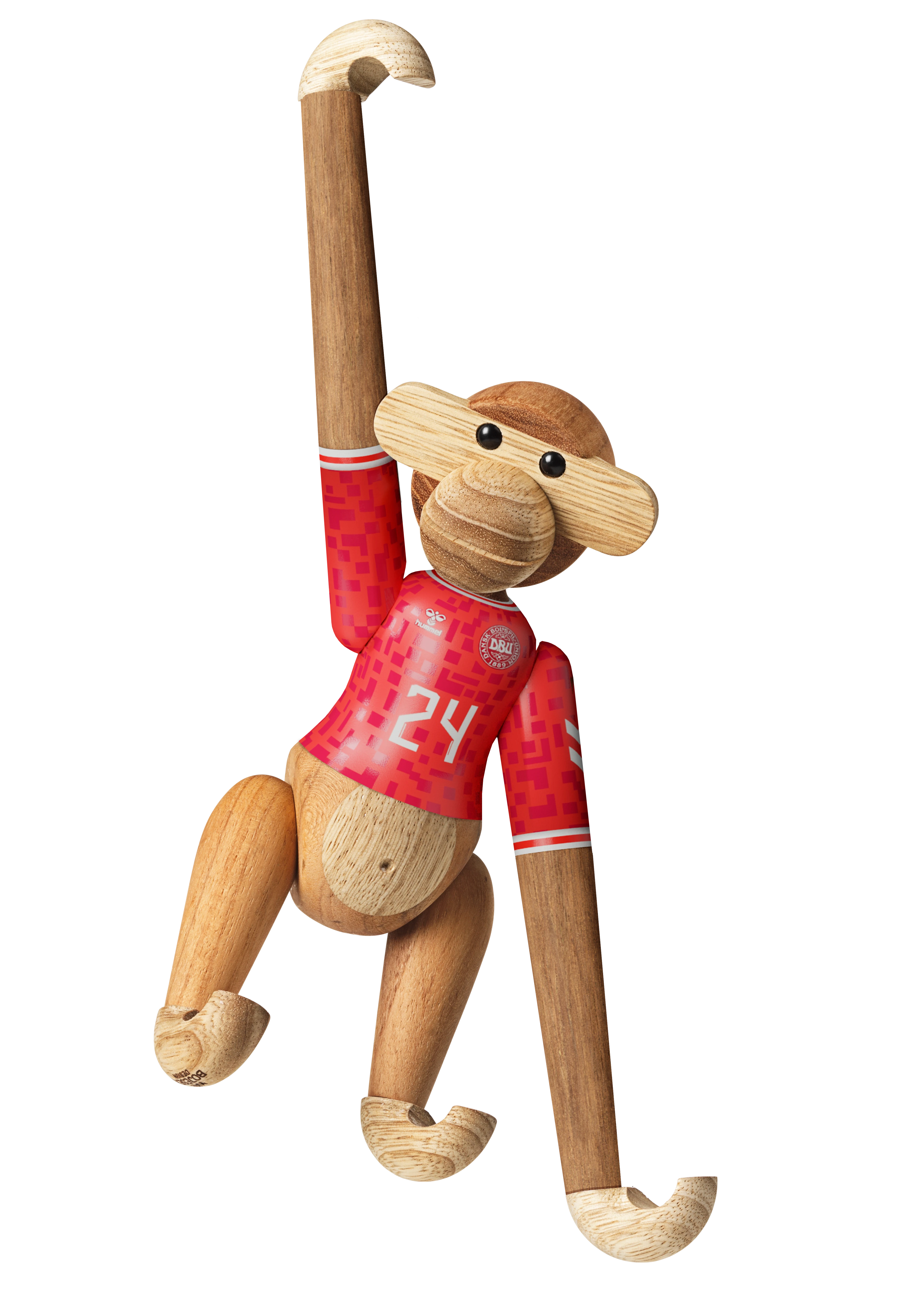 x DBU Man Monkey 2024 small from Kay Bojesen in Teak/Limba color, made of Wood