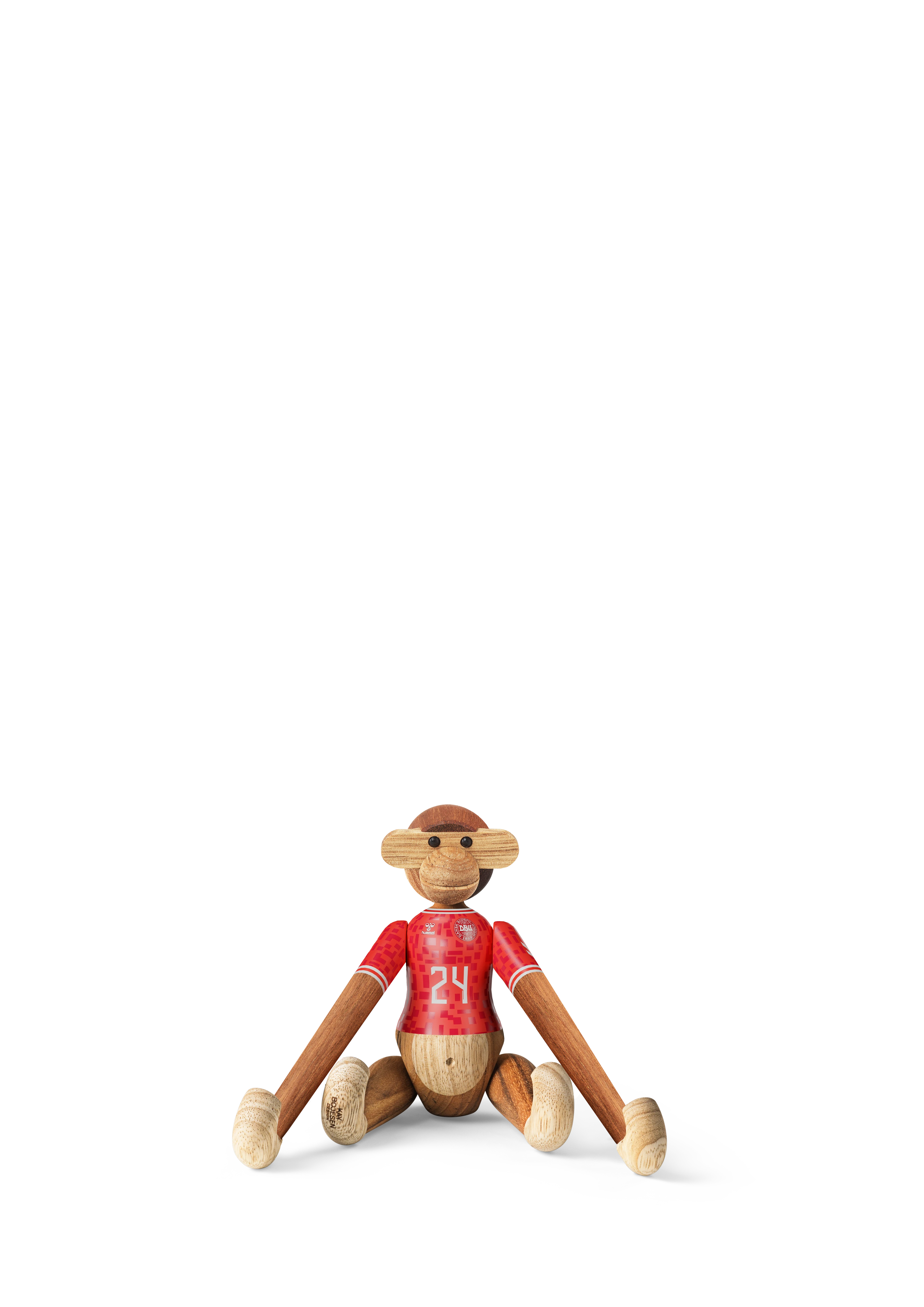 x DBU Herr Affe 2024 mini von Kay Bojesen in der Farbe Teak/Limba, hergestellt aus Holz