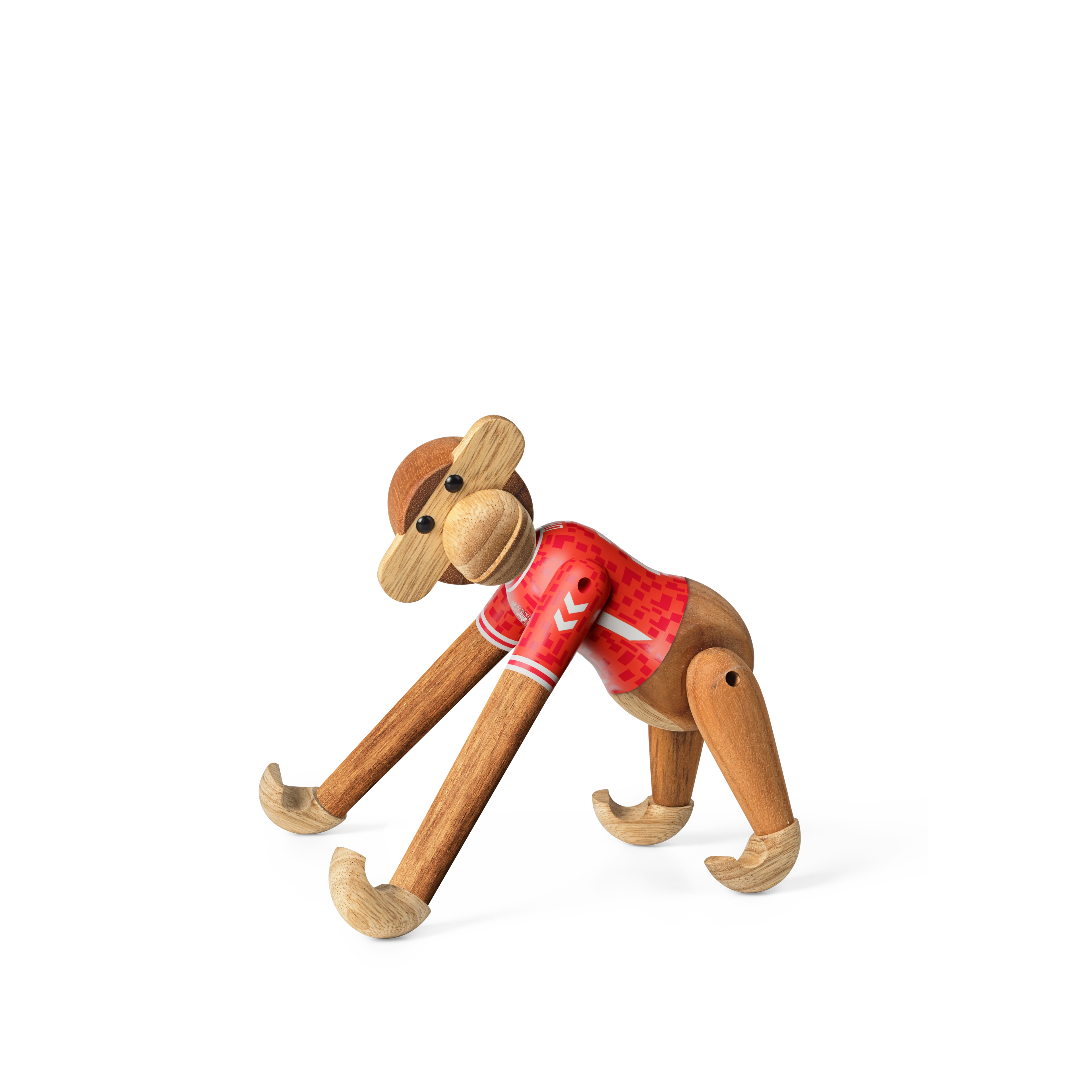 x DBU Herr Affe 2024 mini von Kay Bojesen in der Farbe Teak/Limba, hergestellt aus Holz