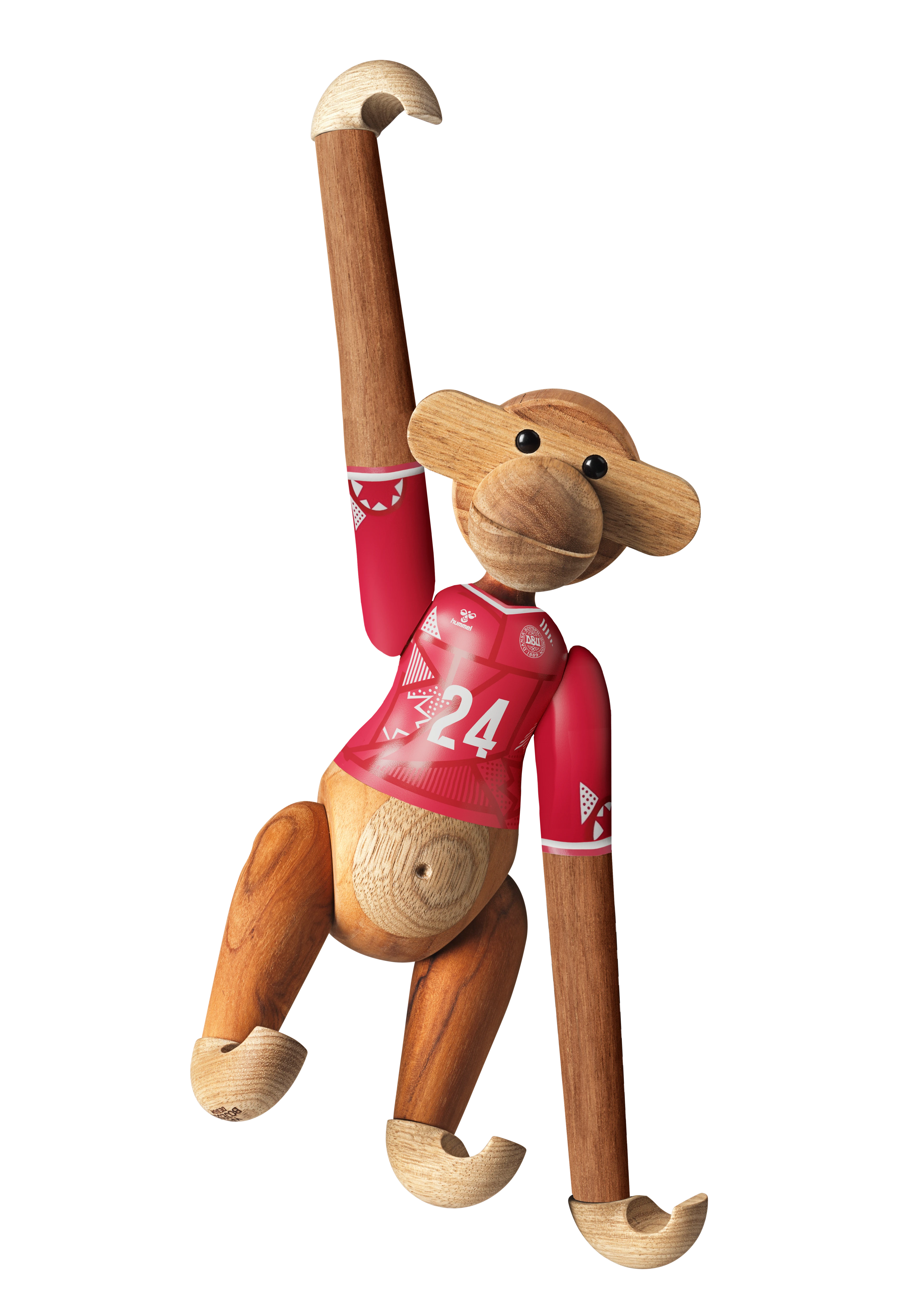 x DBU Frau Affe 2024 mittel von Kay Bojesen in der Farbe Teak/Limba, hergestellt aus Holz