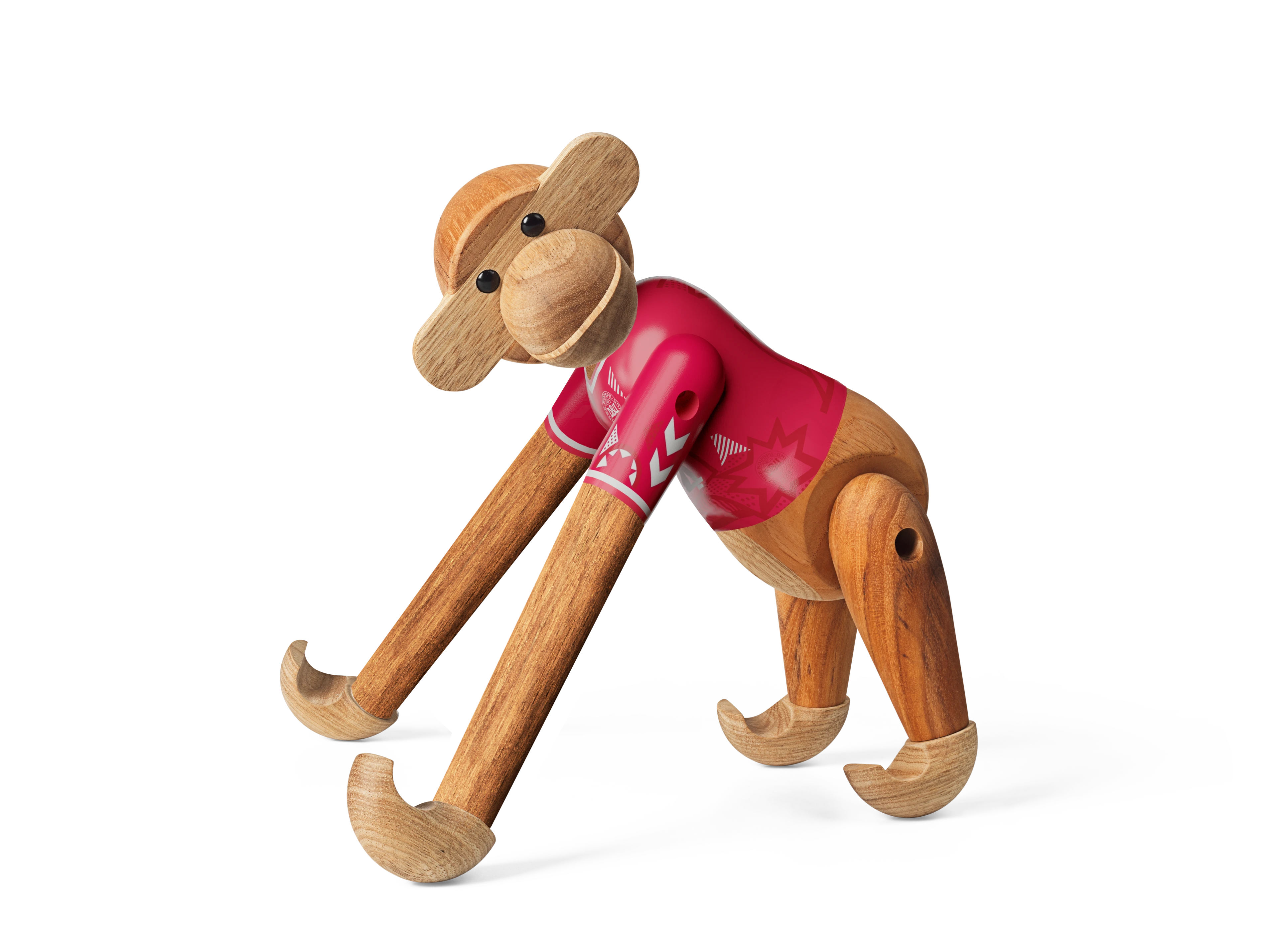 x DBU Frau Affe 2024 mittel von Kay Bojesen in der Farbe Teak/Limba, hergestellt aus Holz