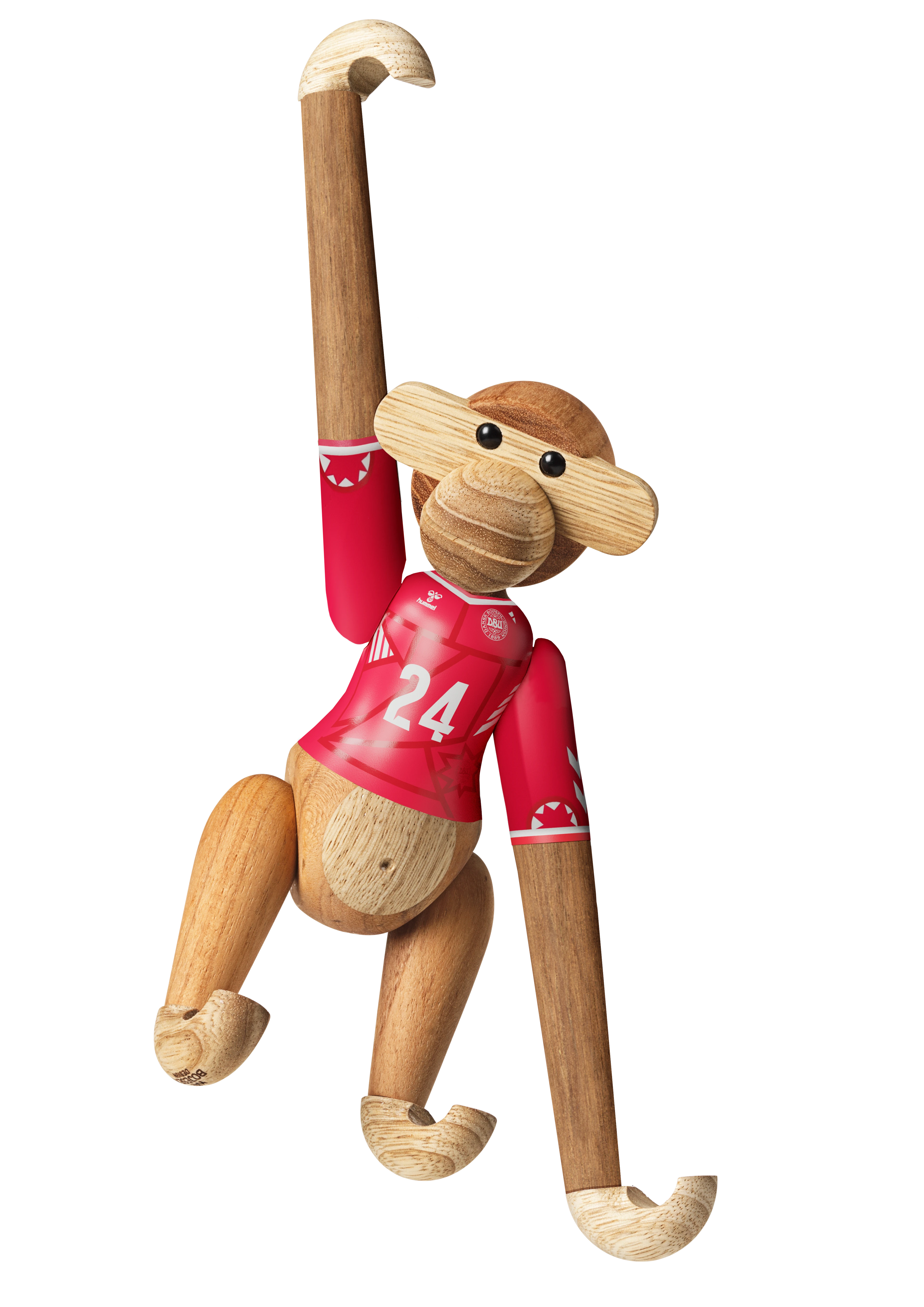 x DBU Kvinne Ape 2024 liten fra Kay Bojesen i fargen Teak/Limba, laget av Tre