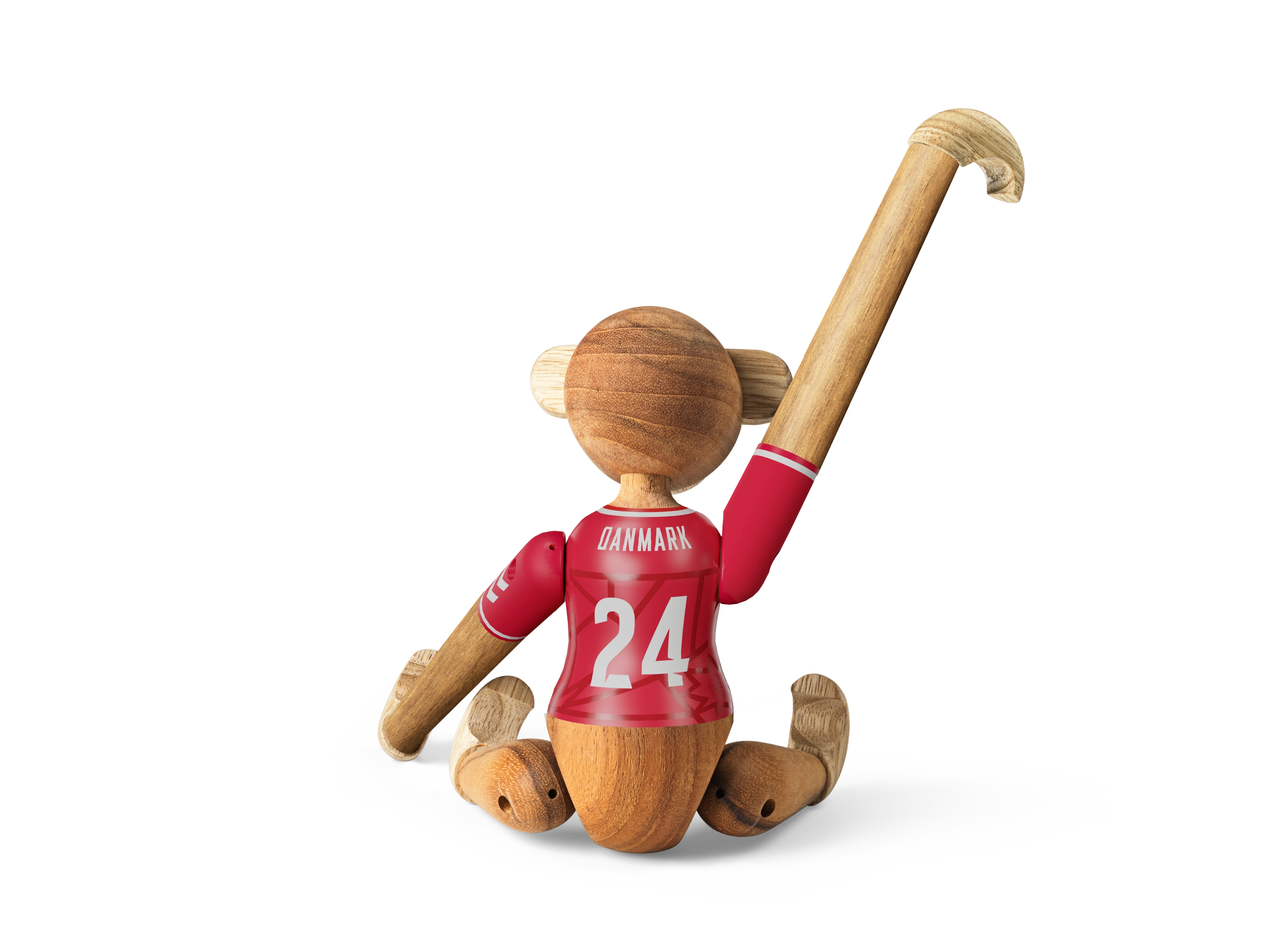 x DBU Kvinde Abe 2024 lille fra Kay Bojesen i farven Teak/Limba, lavet af Træ