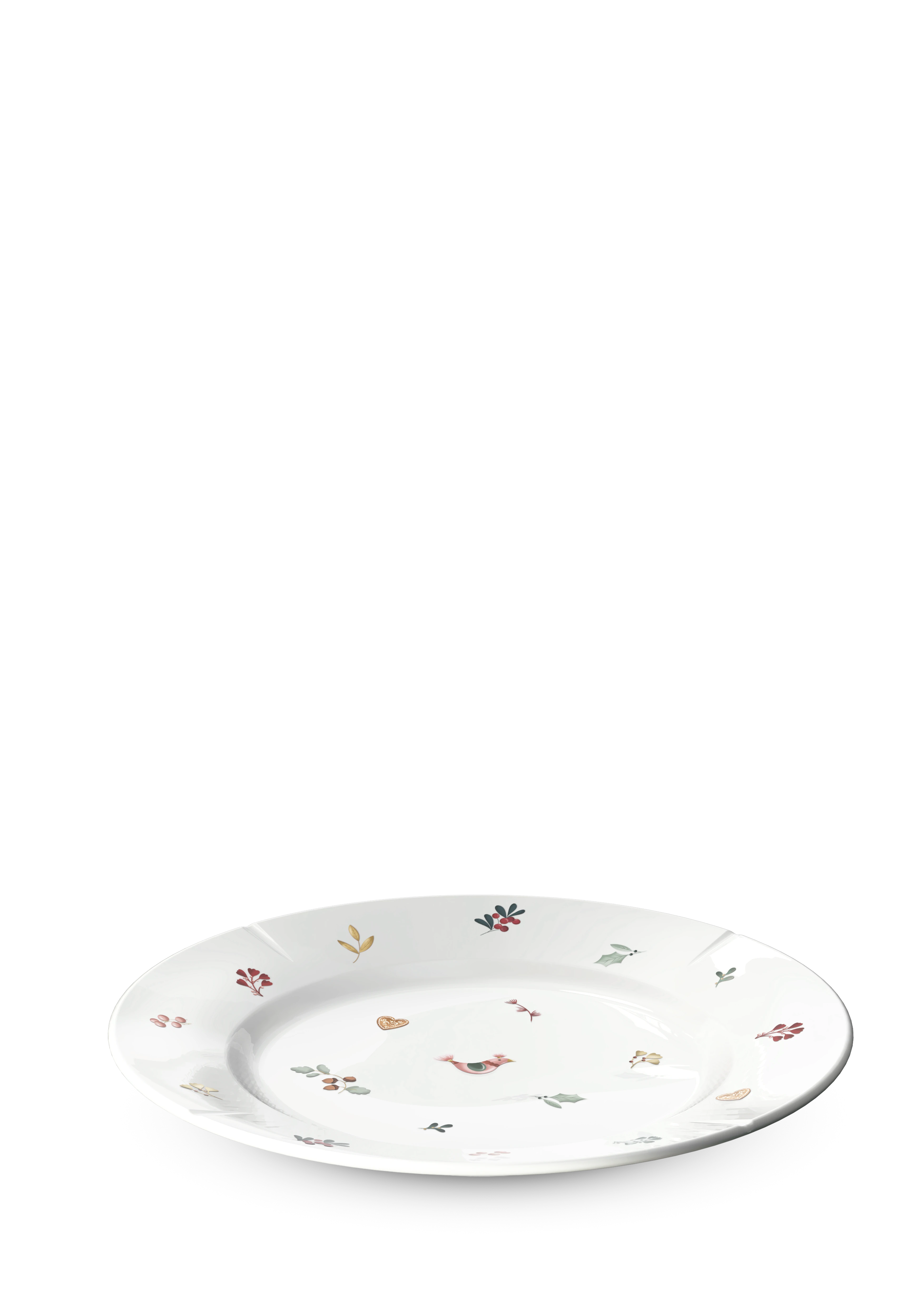 Teller Ø23 cm von Rosendahl in der Farbe Weiss mit Dekoration, hergestellt aus Keramik