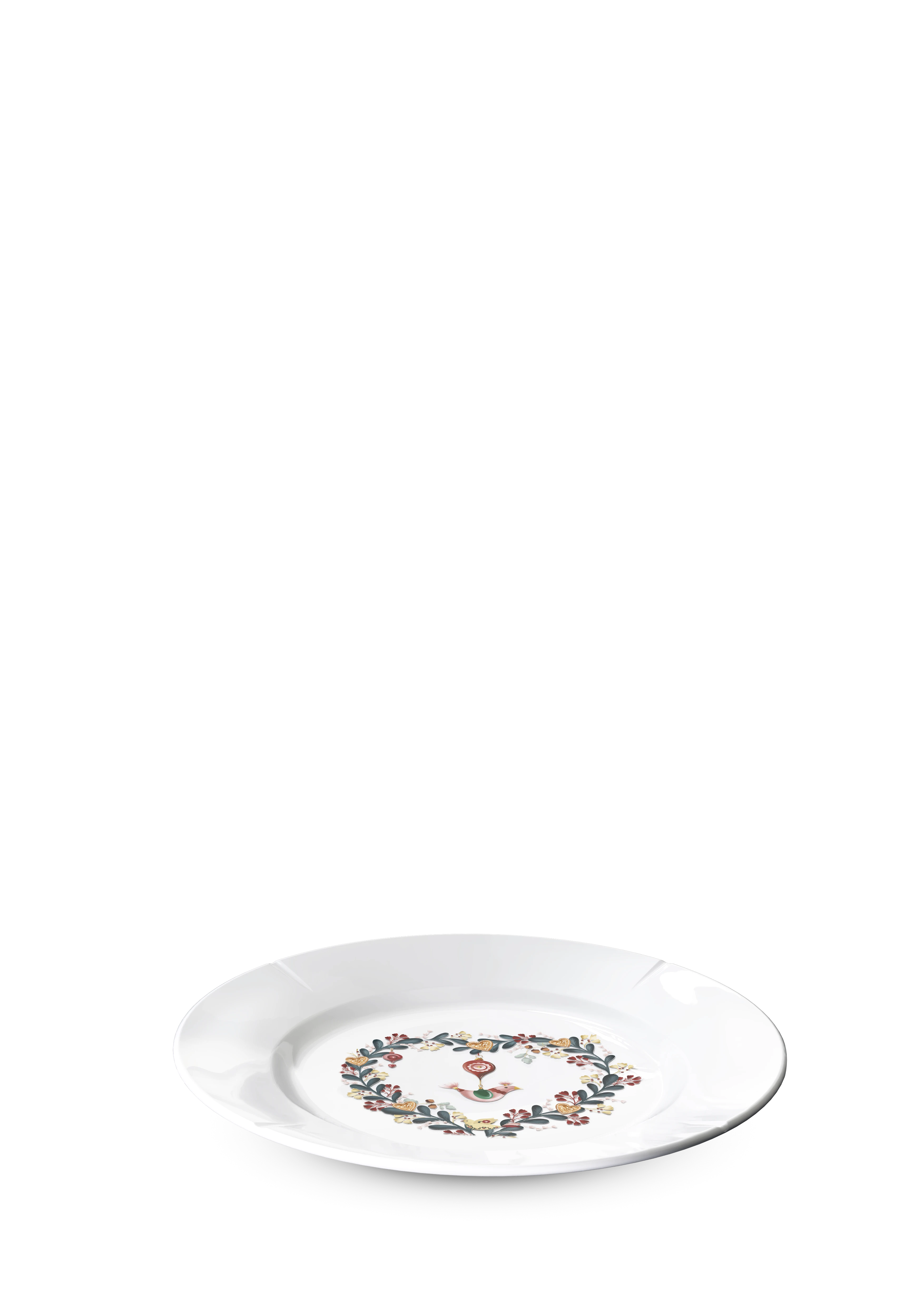 Teller Ø19.5 cm von Rosendahl in der Farbe Weiss mit Dekoration, hergestellt aus Keramik