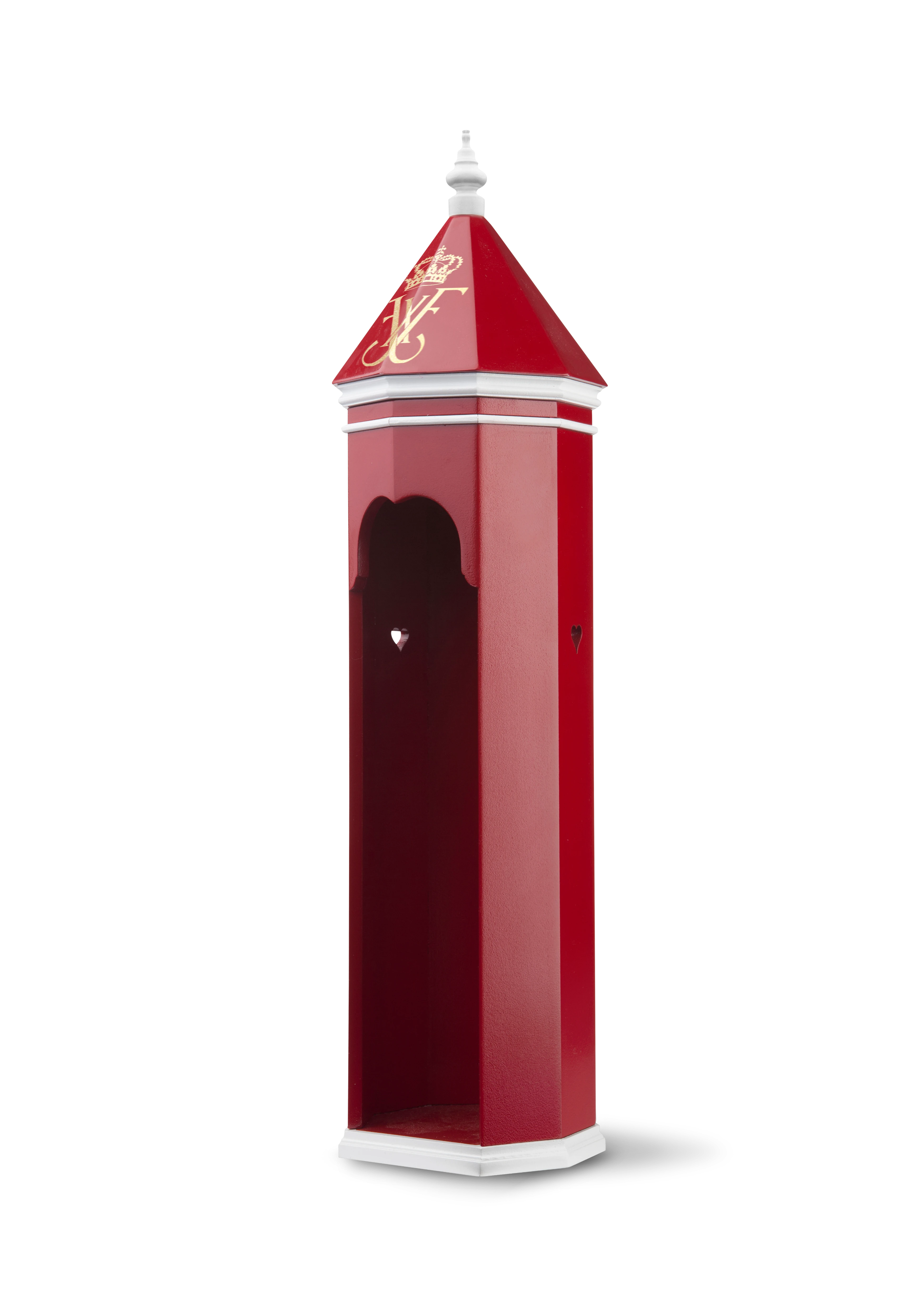 Konge Frederik X Skilderhus H36 cm fra Kay Bojesen i fargen Rød/Hvit, laget av Tre