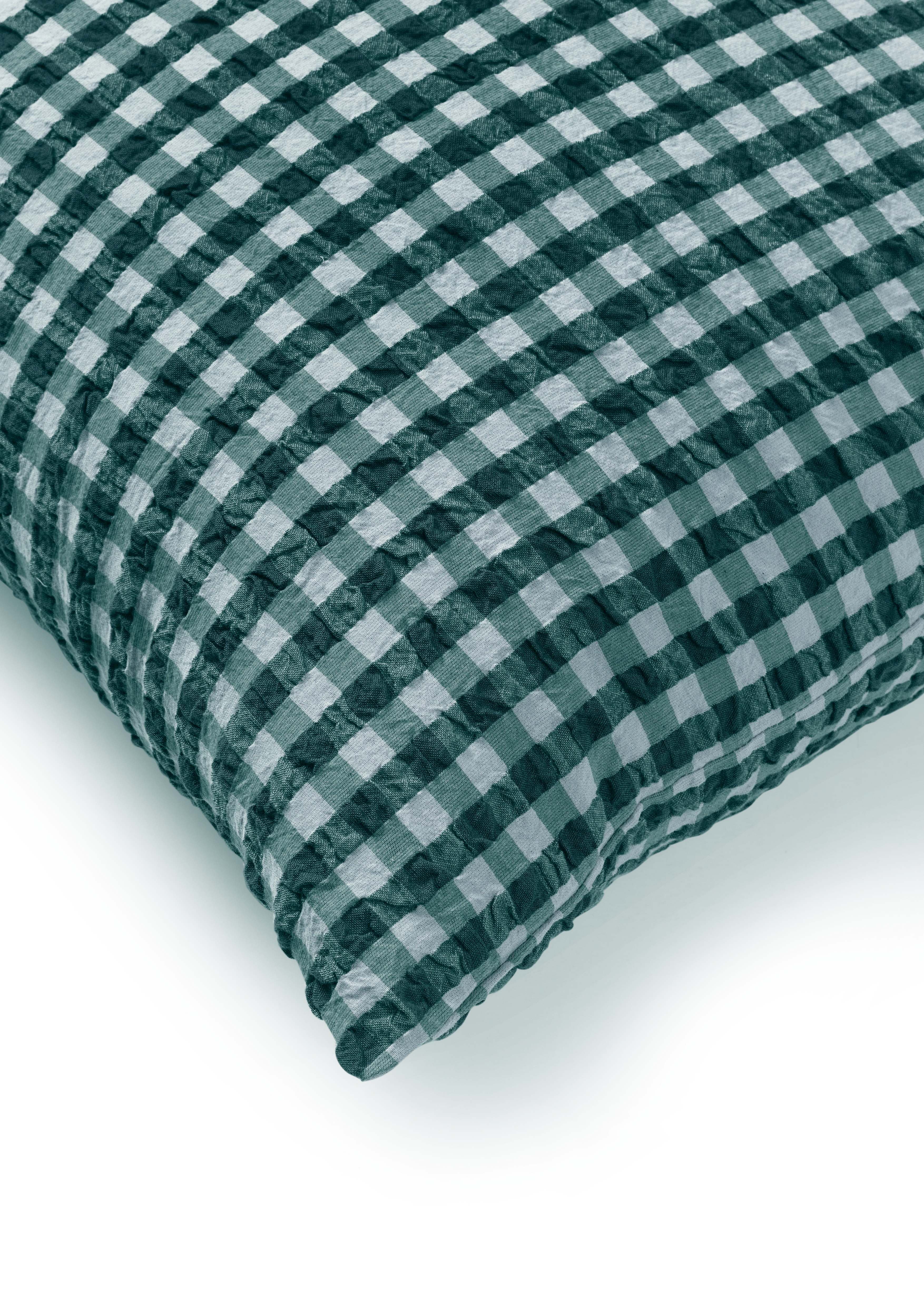 Pillowcase 63x60 cm from JUNA in Green/Light Blue color, made of Cotton
