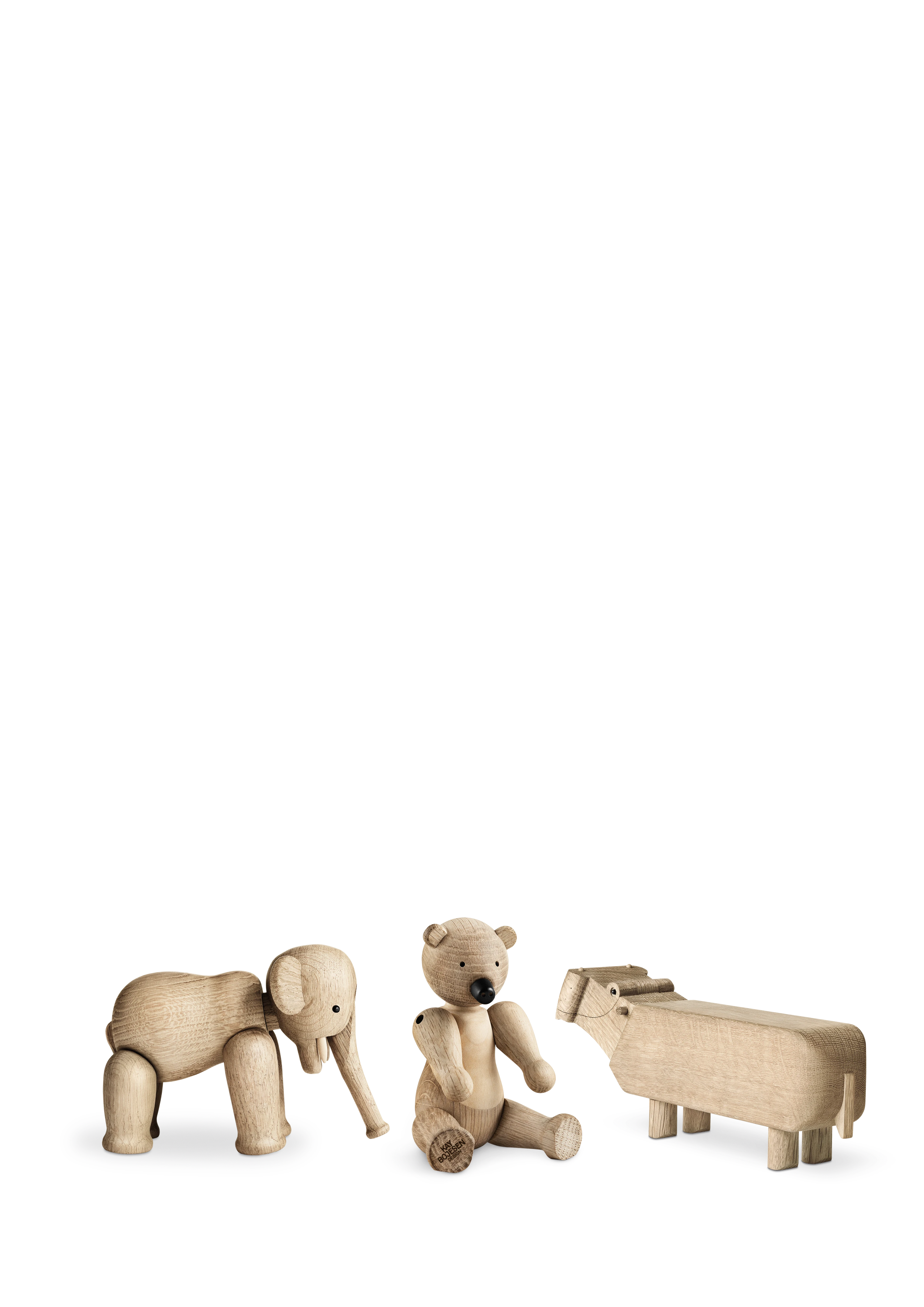 Multi-pack liliput 3 pcs. from Kay Bojesen in Oak color, made of Wood