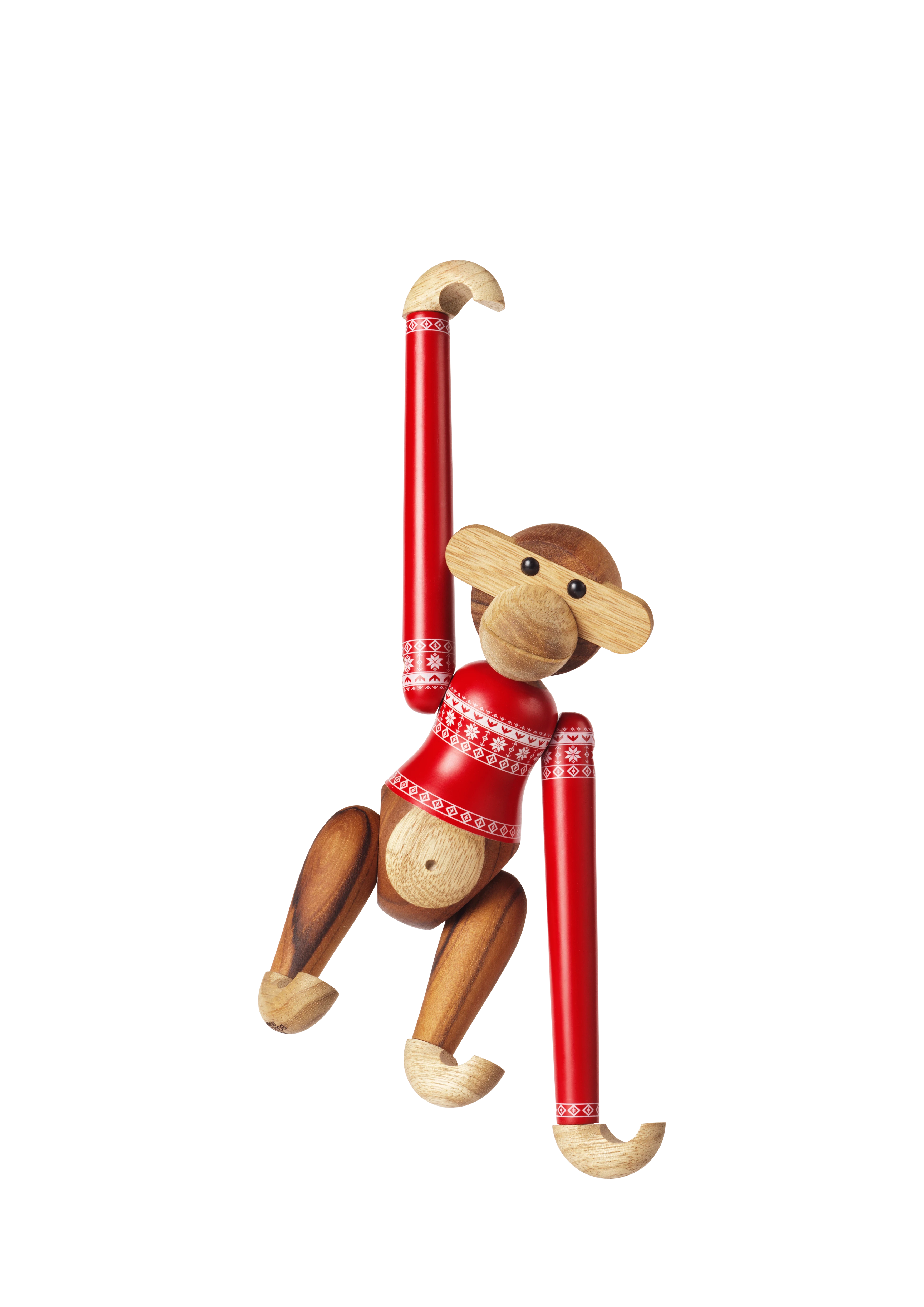Christmas Jumper Monkey 2024 small from Kay Bojesen in Teak/Limba color, made of Wood
