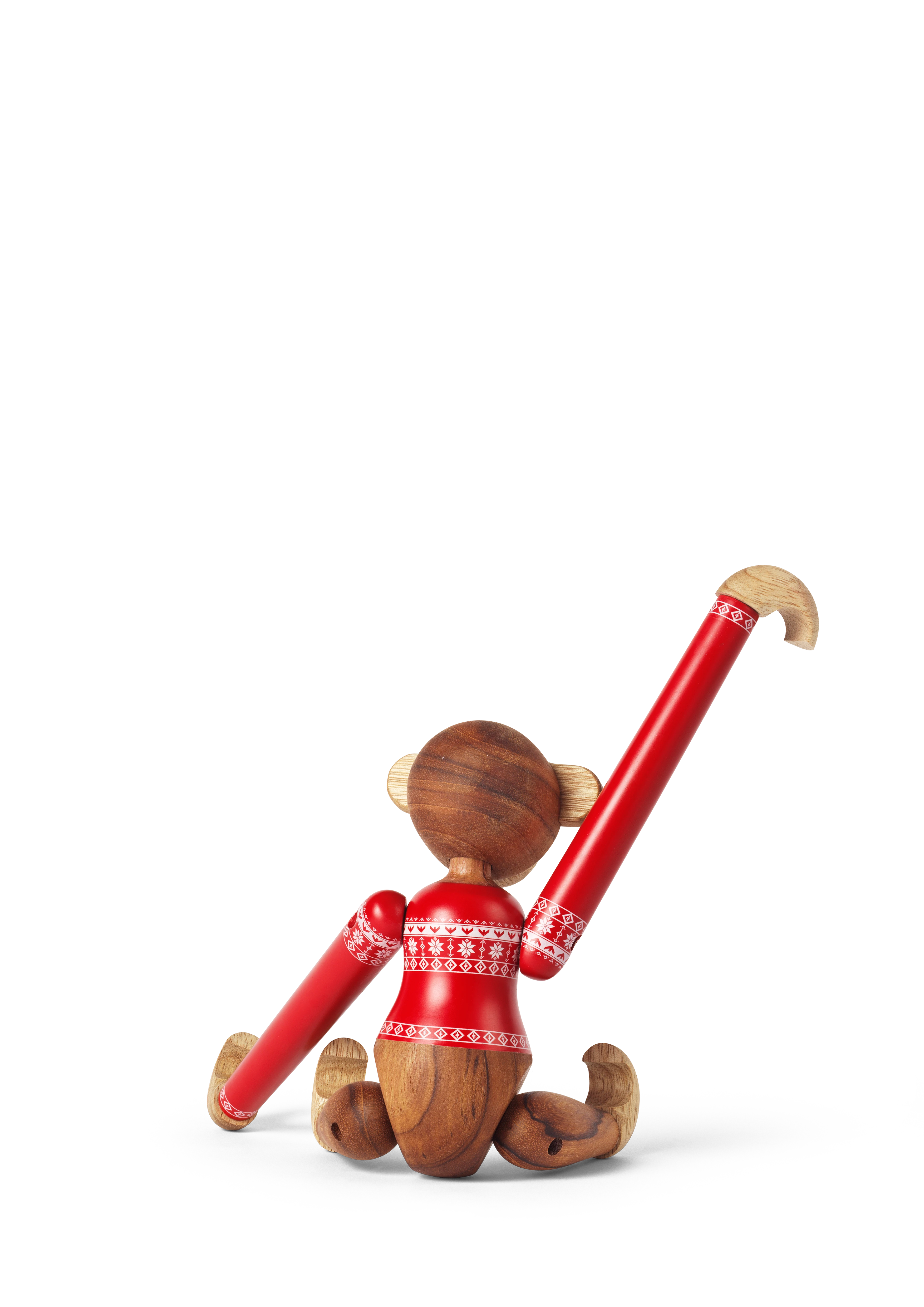 Christmas Jumper Monkey 2024 small from Kay Bojesen in Teak/Limba color, made of Wood