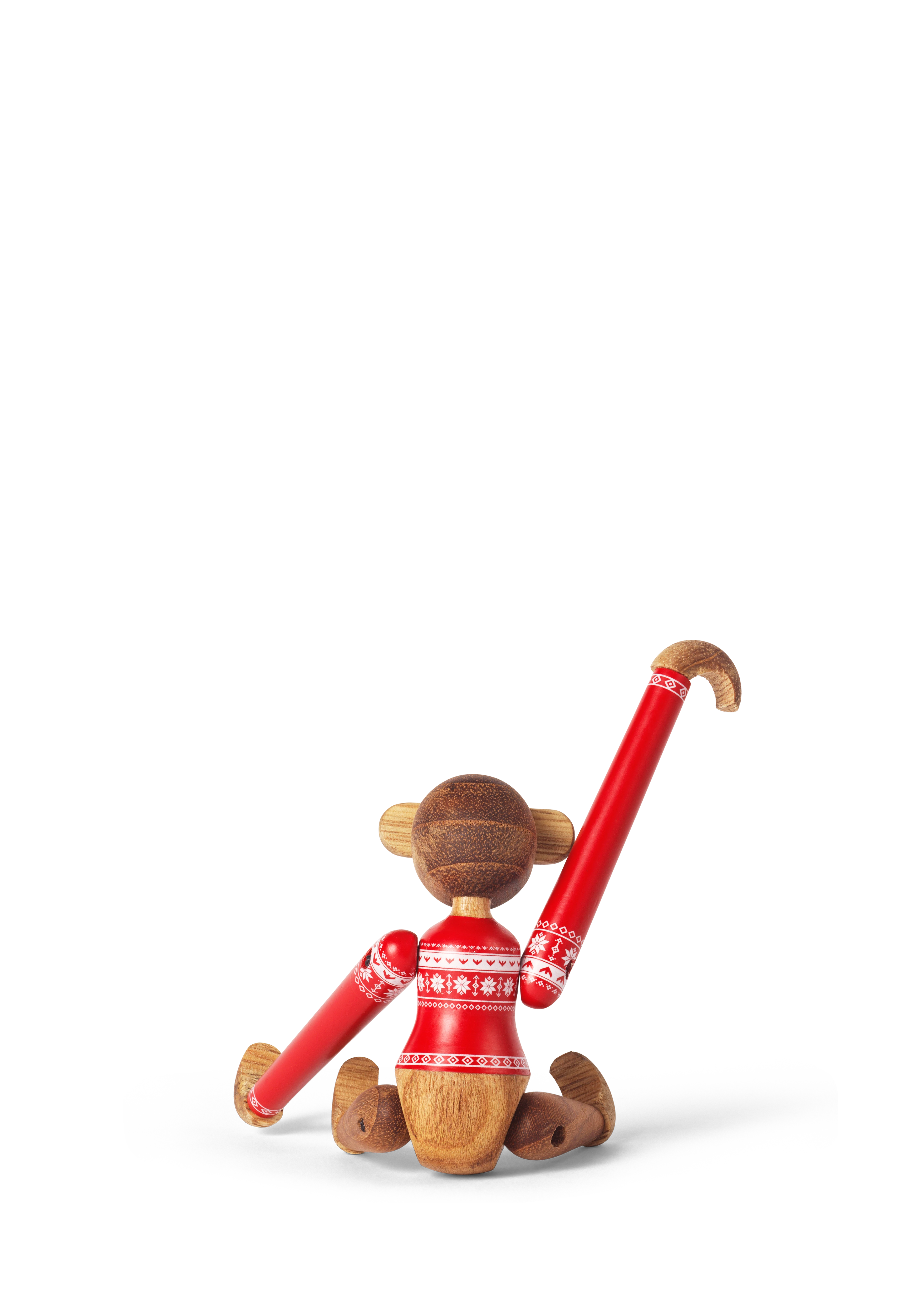 Christmas Jumper Monkey 2024 mini from Kay Bojesen in Teak/Limba color, made of Wood
