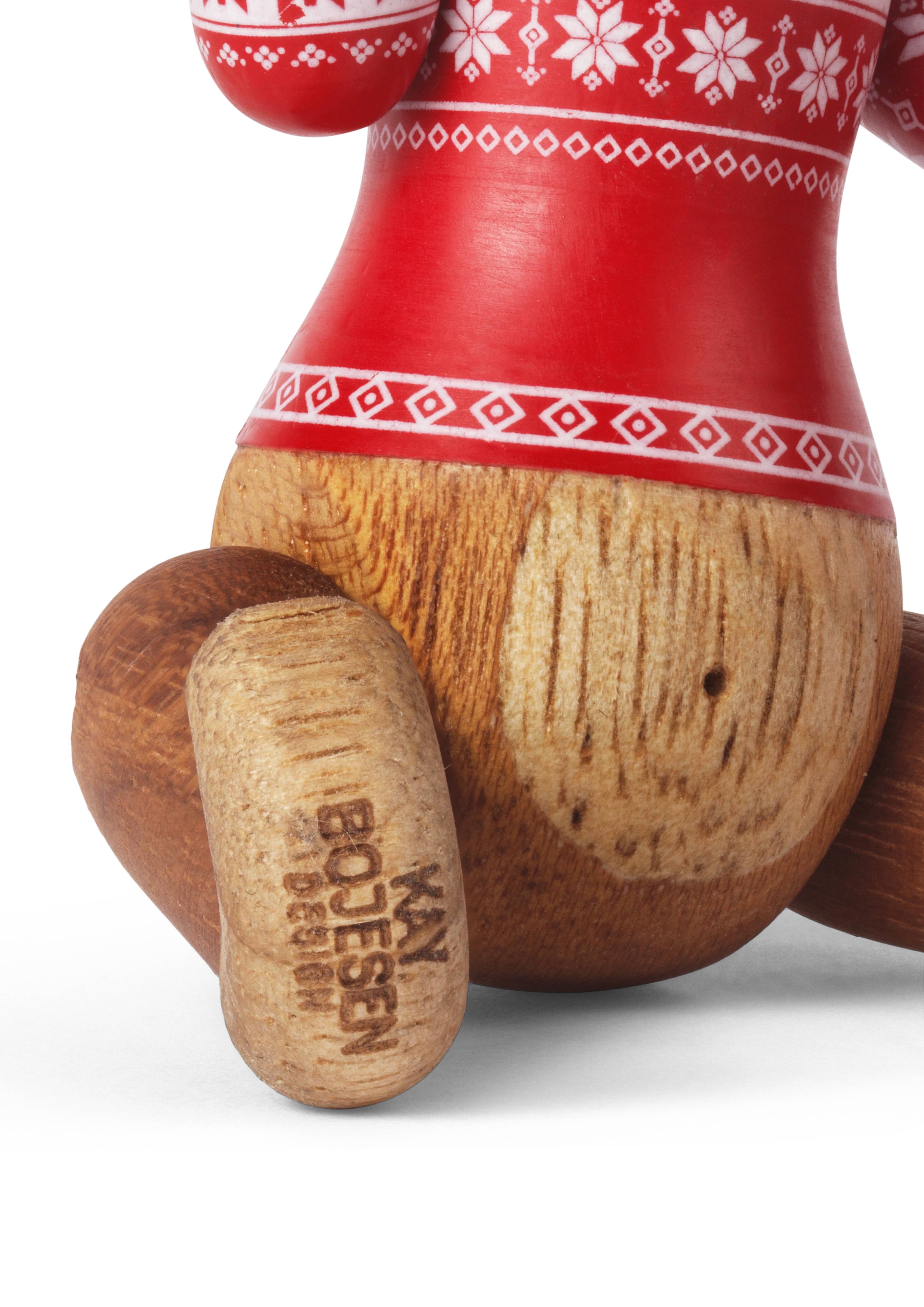 Christmas Jumper Monkey 2024 mini from Kay Bojesen in Teak/Limba color, made of Wood