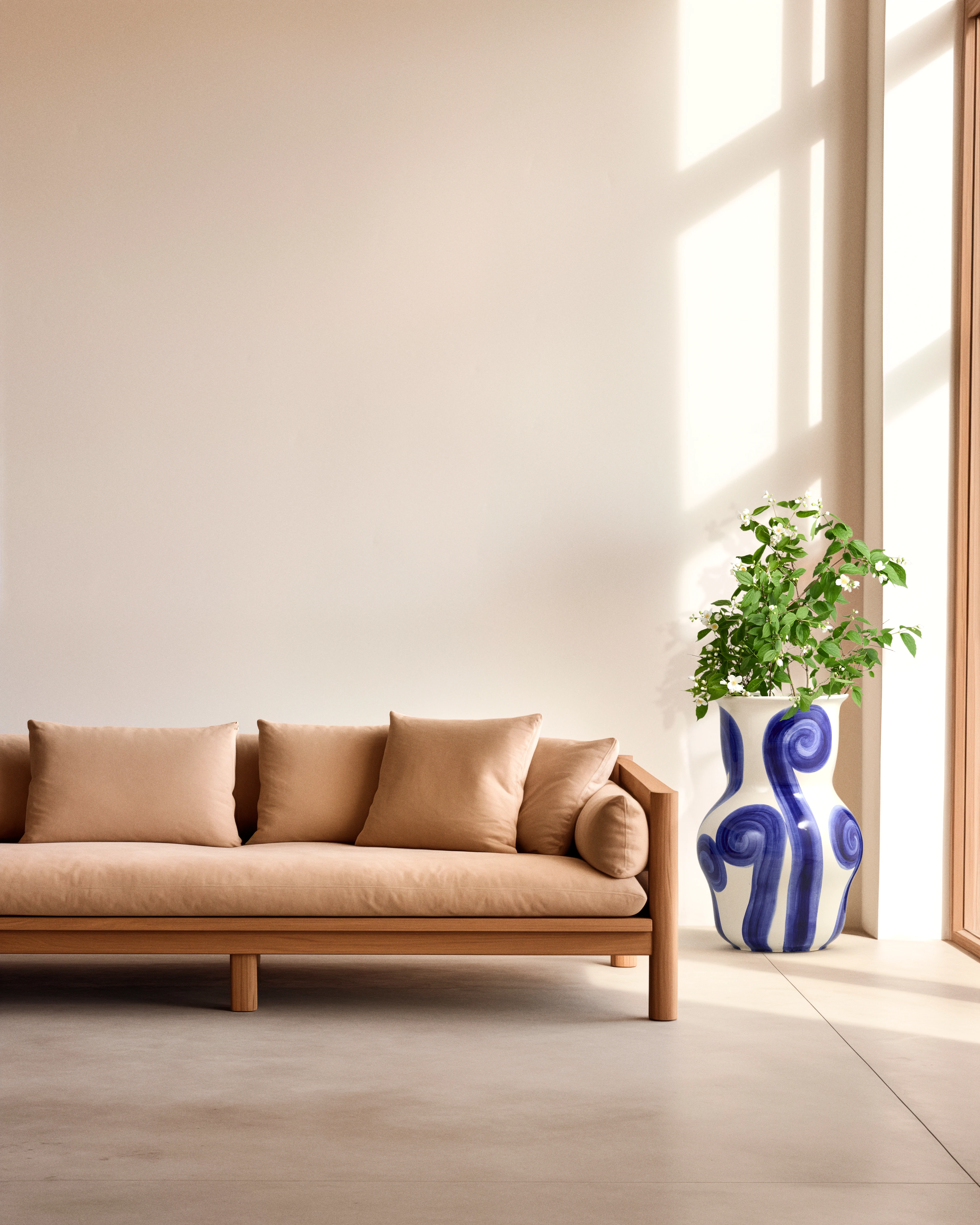 Gulvvase H60 cm fra Kähler i farven Blå, lavet af Keramik