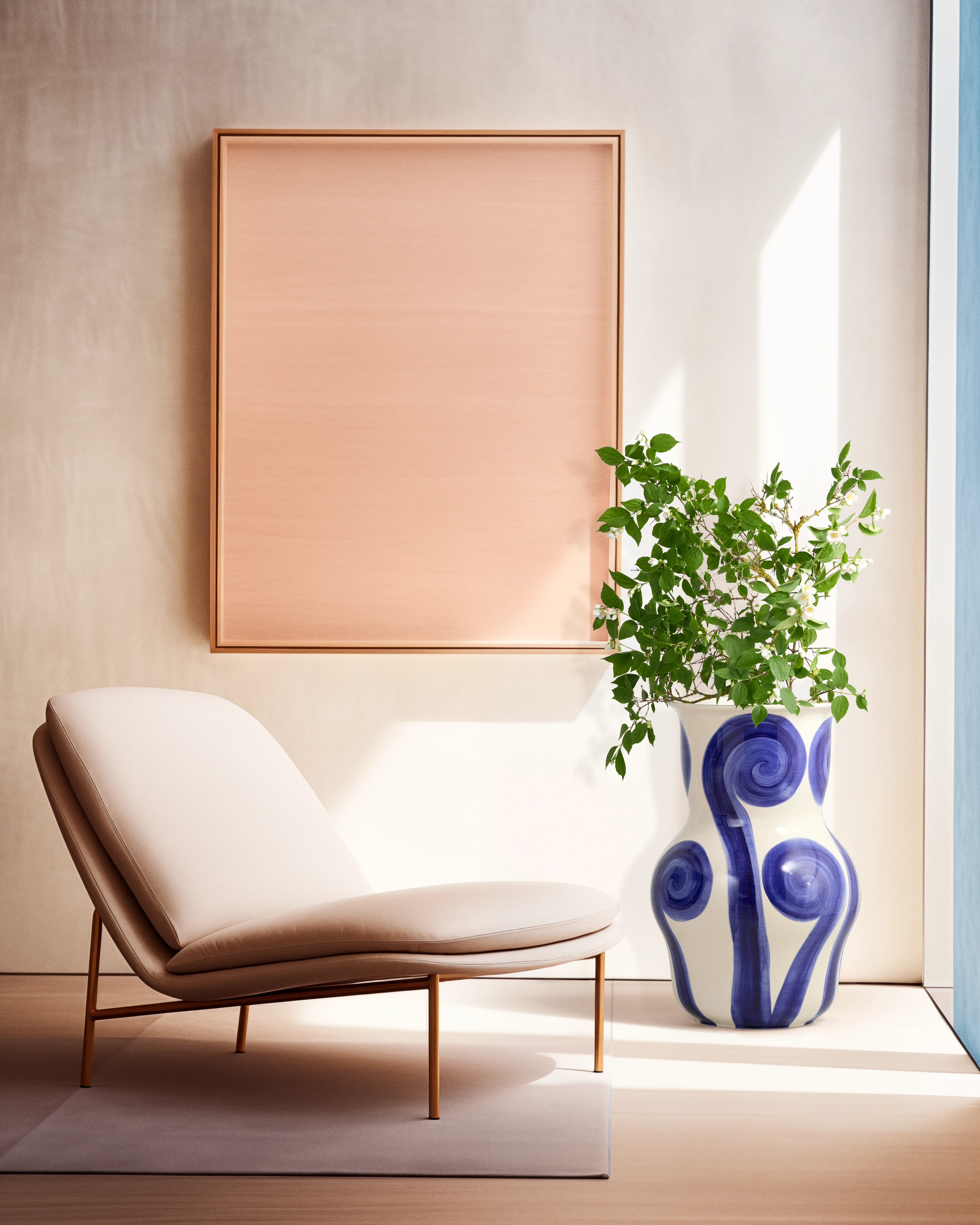 Gulvvase H60 cm fra Kähler i farven Blå, lavet af Keramik