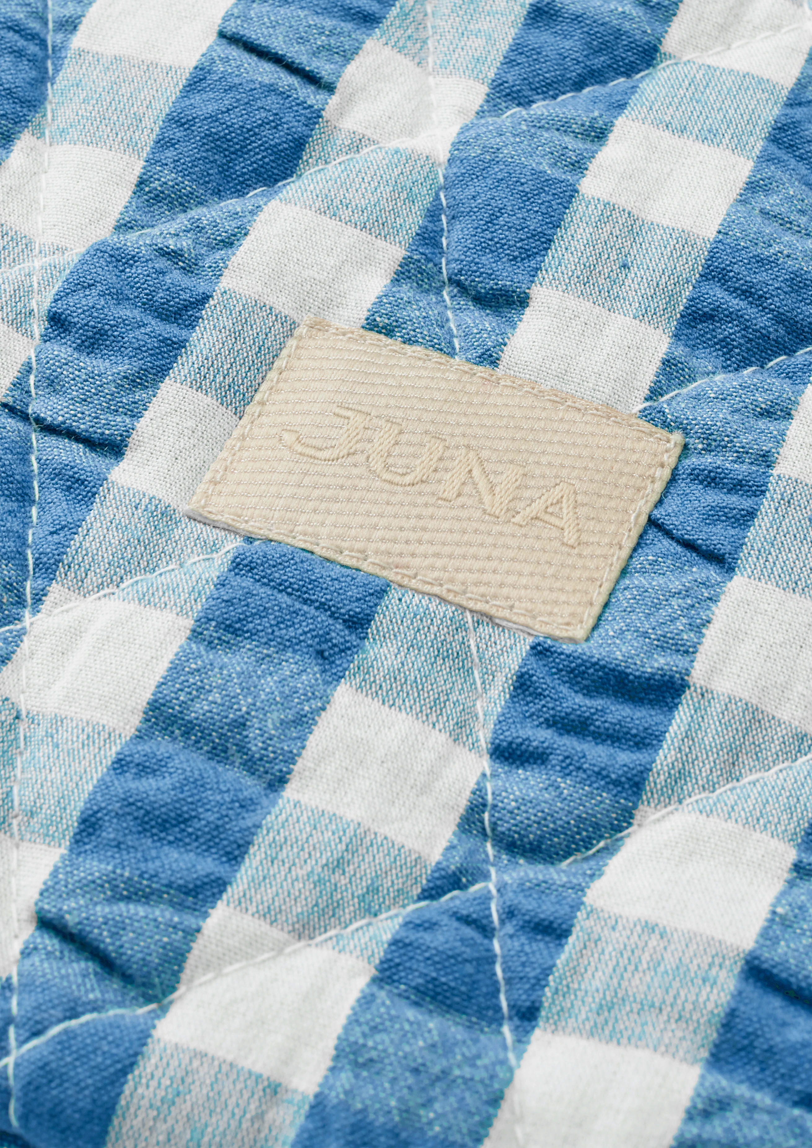 Pondus Computer sleeve 38x28 cm from JUNA in Blue/Birch color, made of Cotton