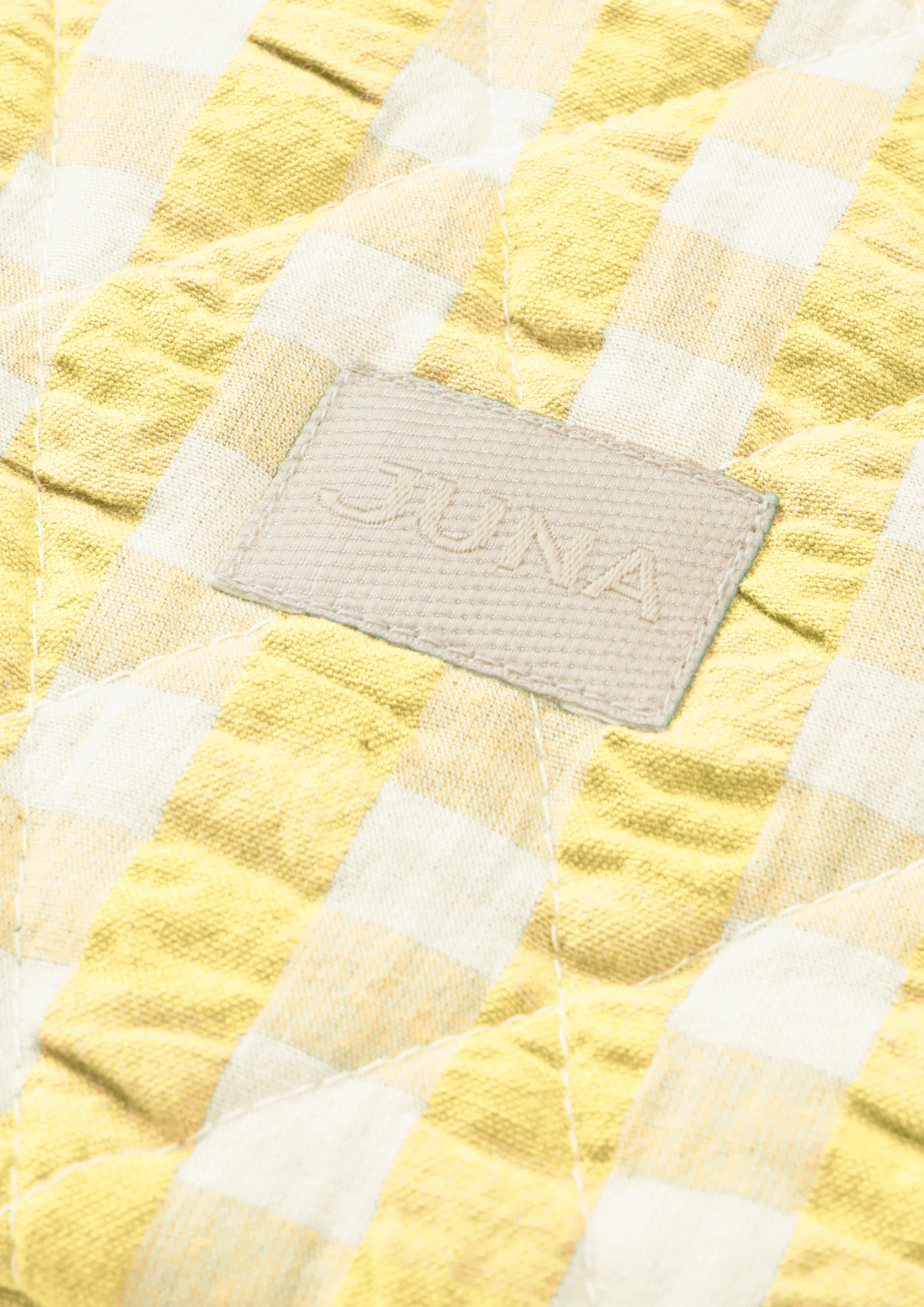 Dalila Toiletry bag 20x14 cm from JUNA in Yellow/White color, made of Cotton