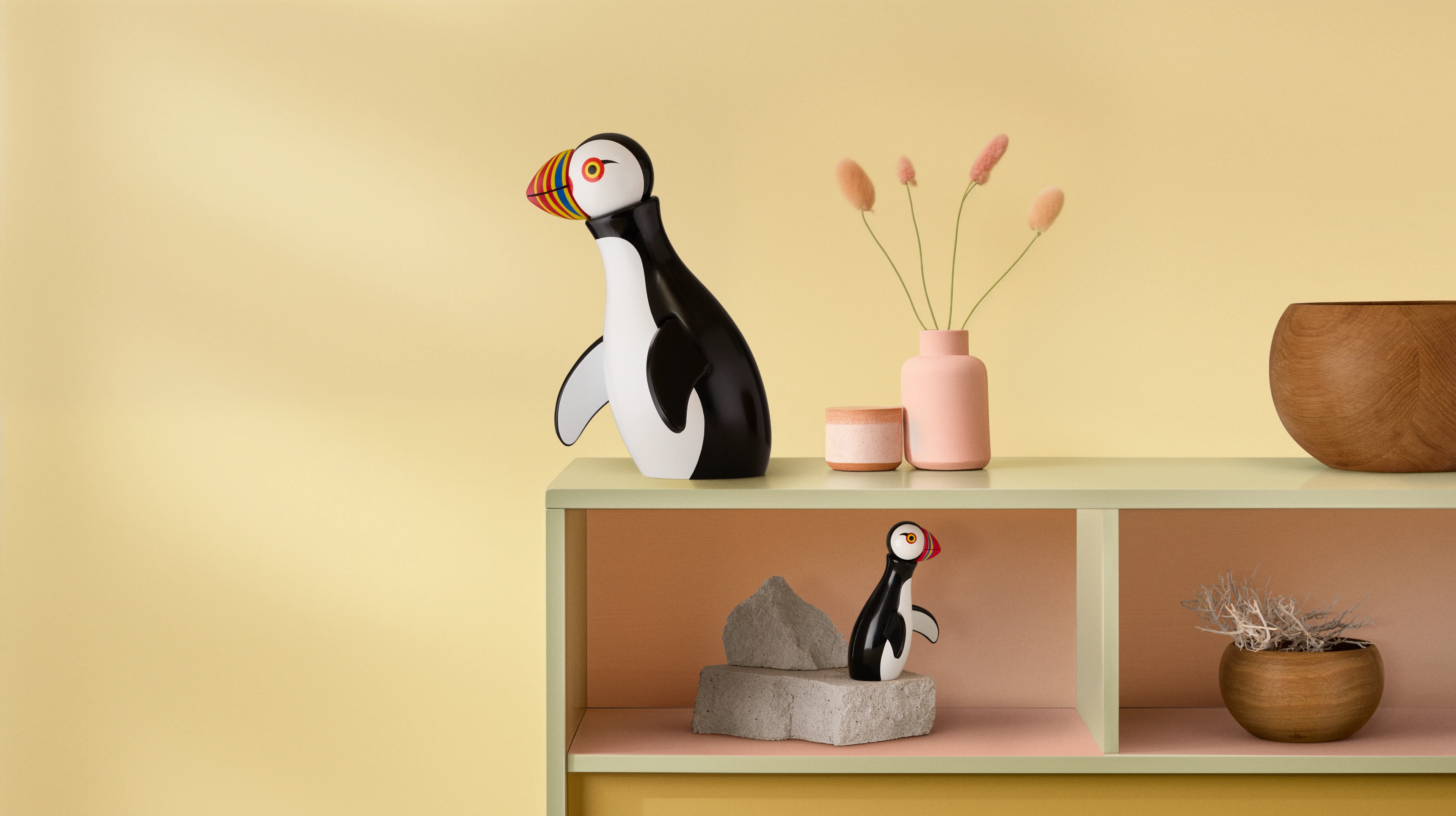 Puffin H13.5 cm from Kay Bojesen in Multi color, made of Wood