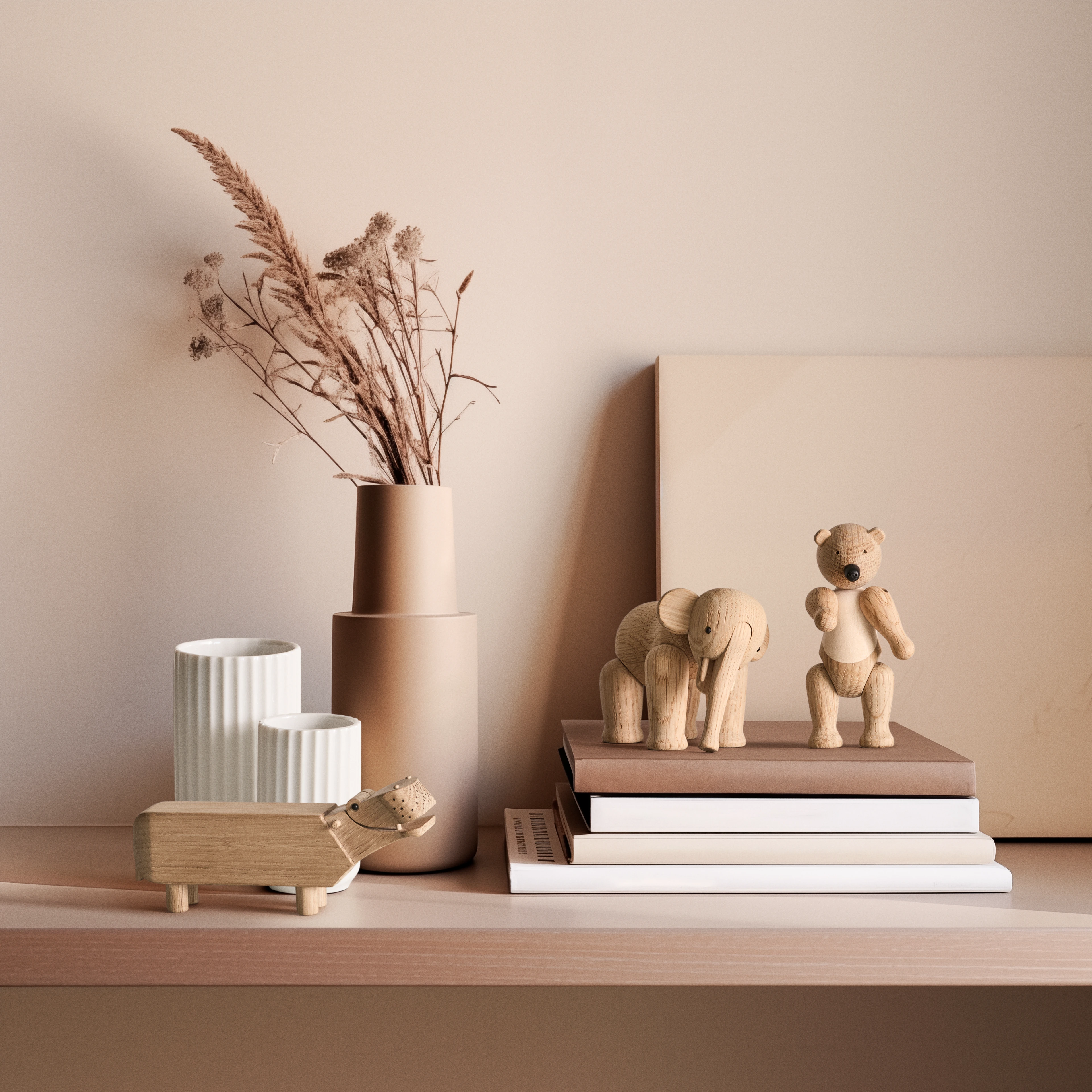 Multi-pack liliput 3 pcs. from Kay Bojesen in Oak color, made of Wood