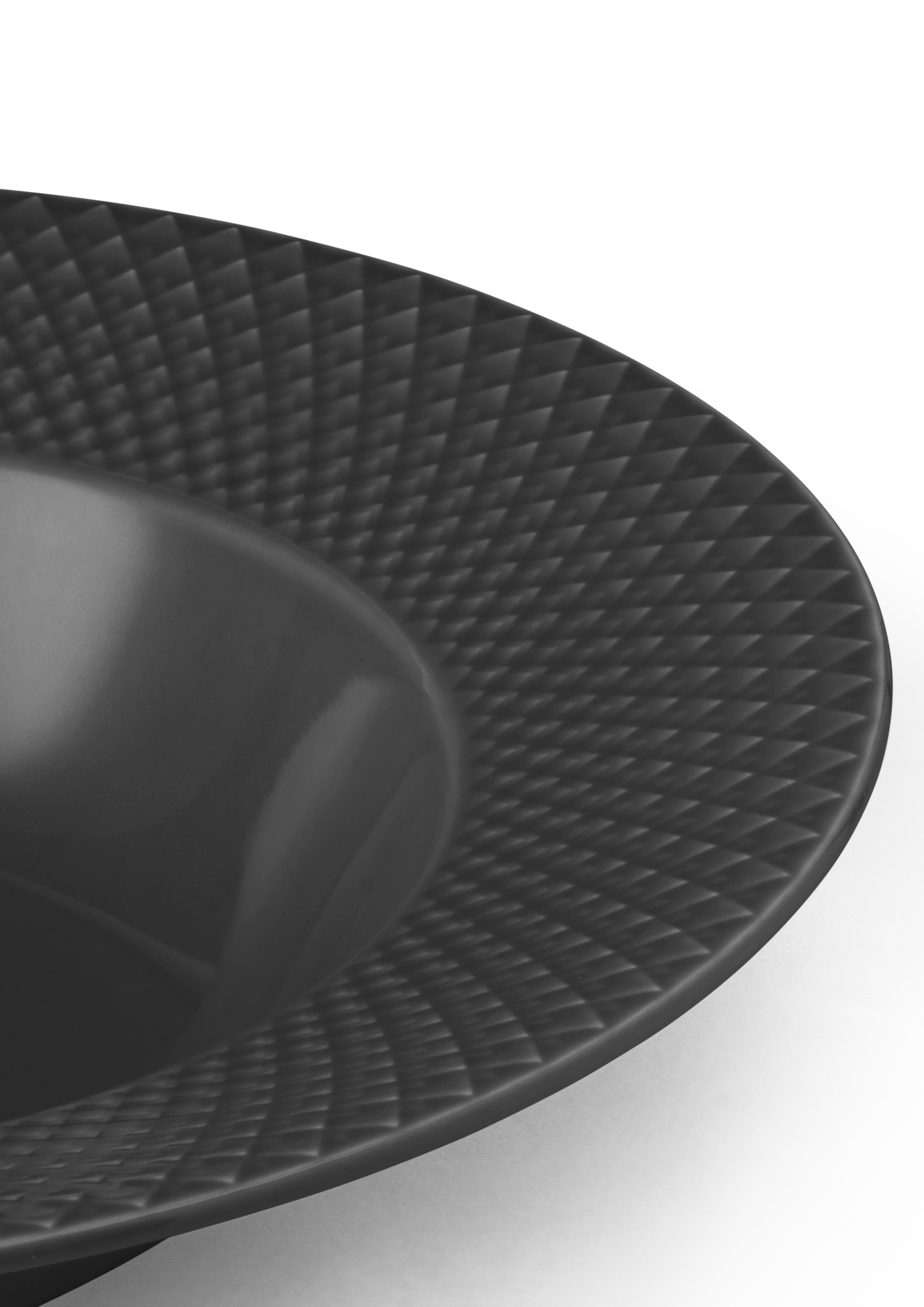 Tiefer Teller Ø24.5 cm von Lyngby Porcelæn in der Farbe Slate, hergestellt aus Keramik
