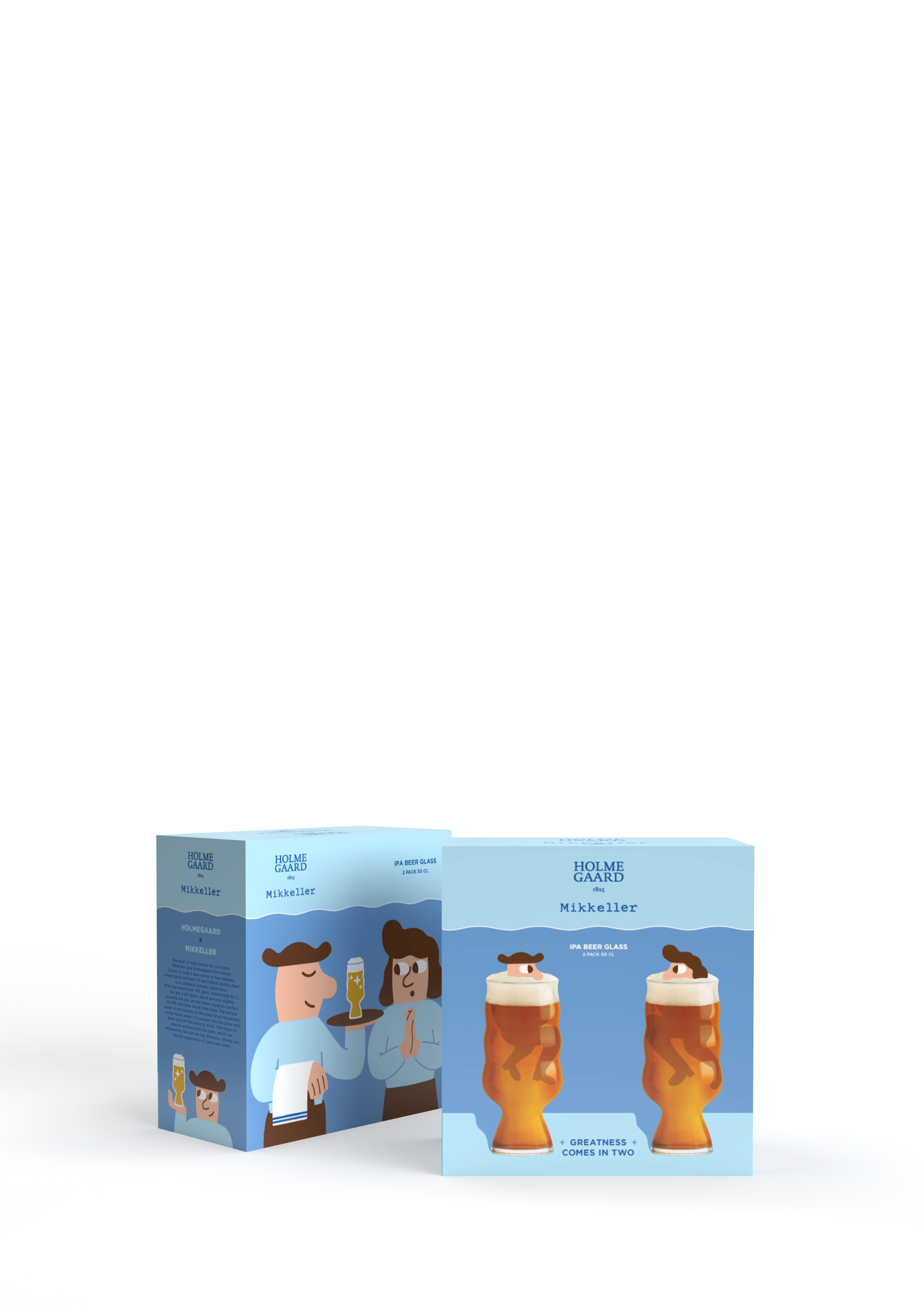 IPA Beer Glas 50 cl 2 pcs. from Holmegaard in Clear color, made of Glass