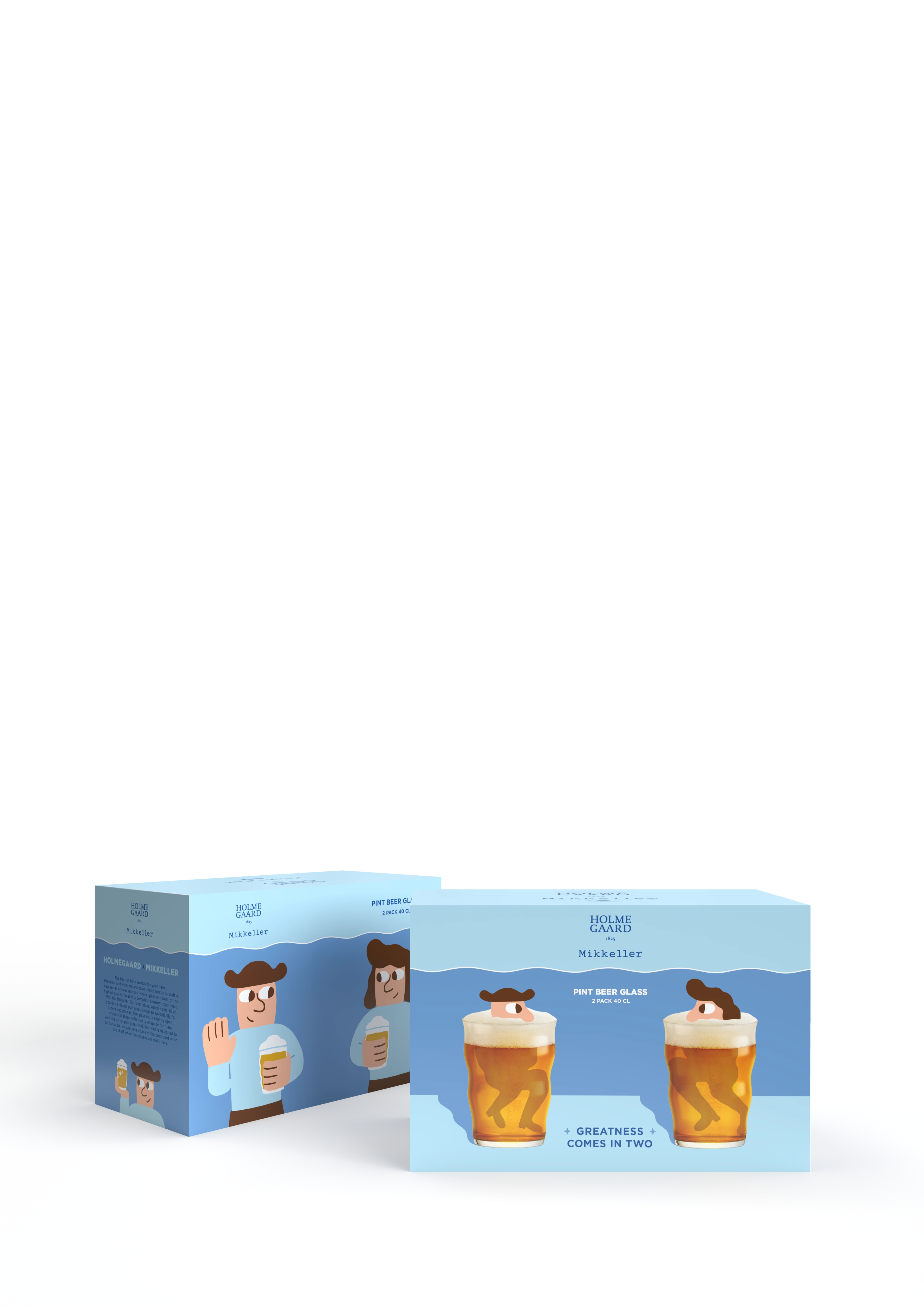 Pintglas 40 cl 2 Stck. von Holmegaard in der Farbe Klar, hergestellt aus Glas