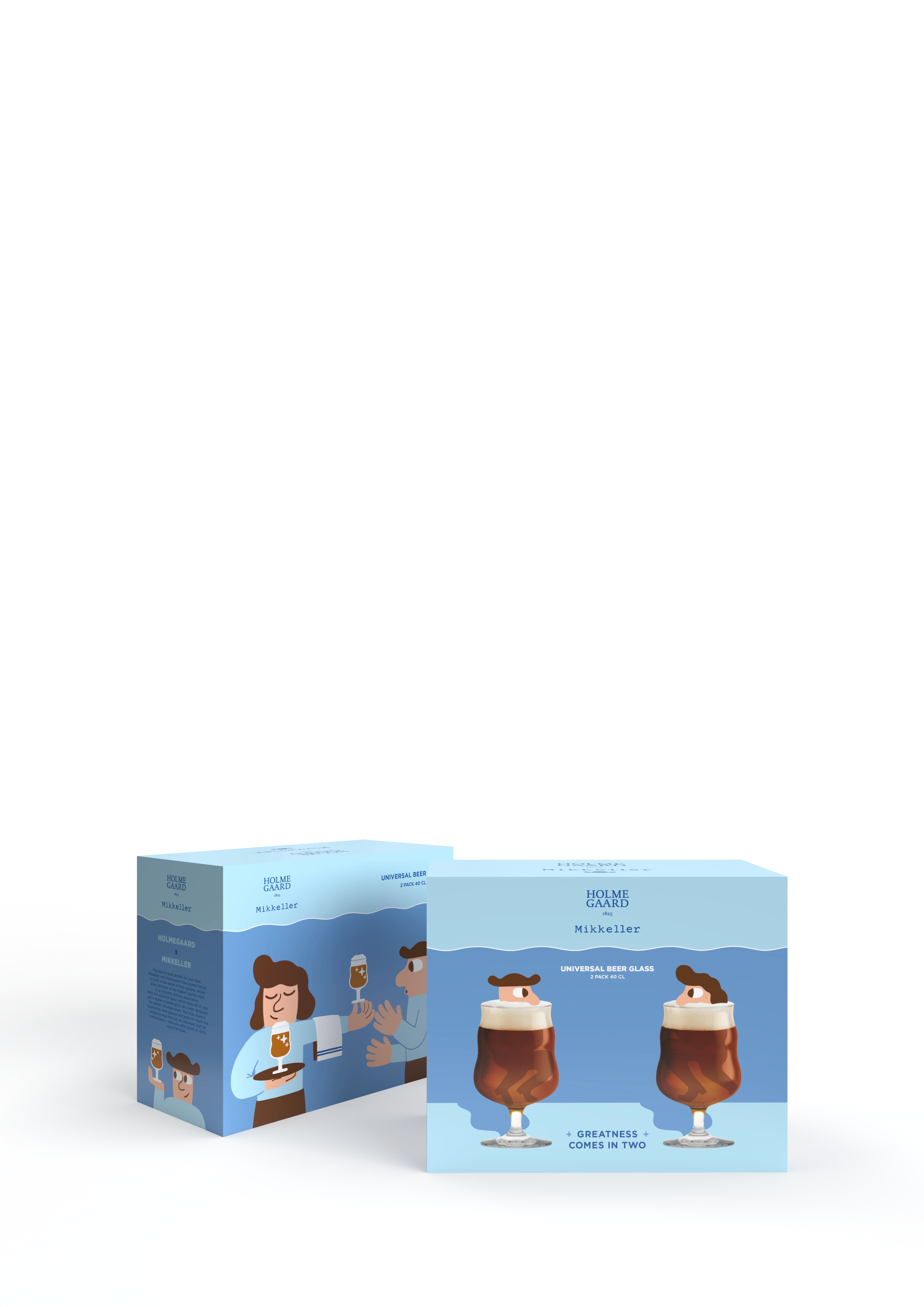 Universelles Bierglas 40 cl 2 Stck. von Holmegaard in der Farbe Klar, hergestellt aus Glas