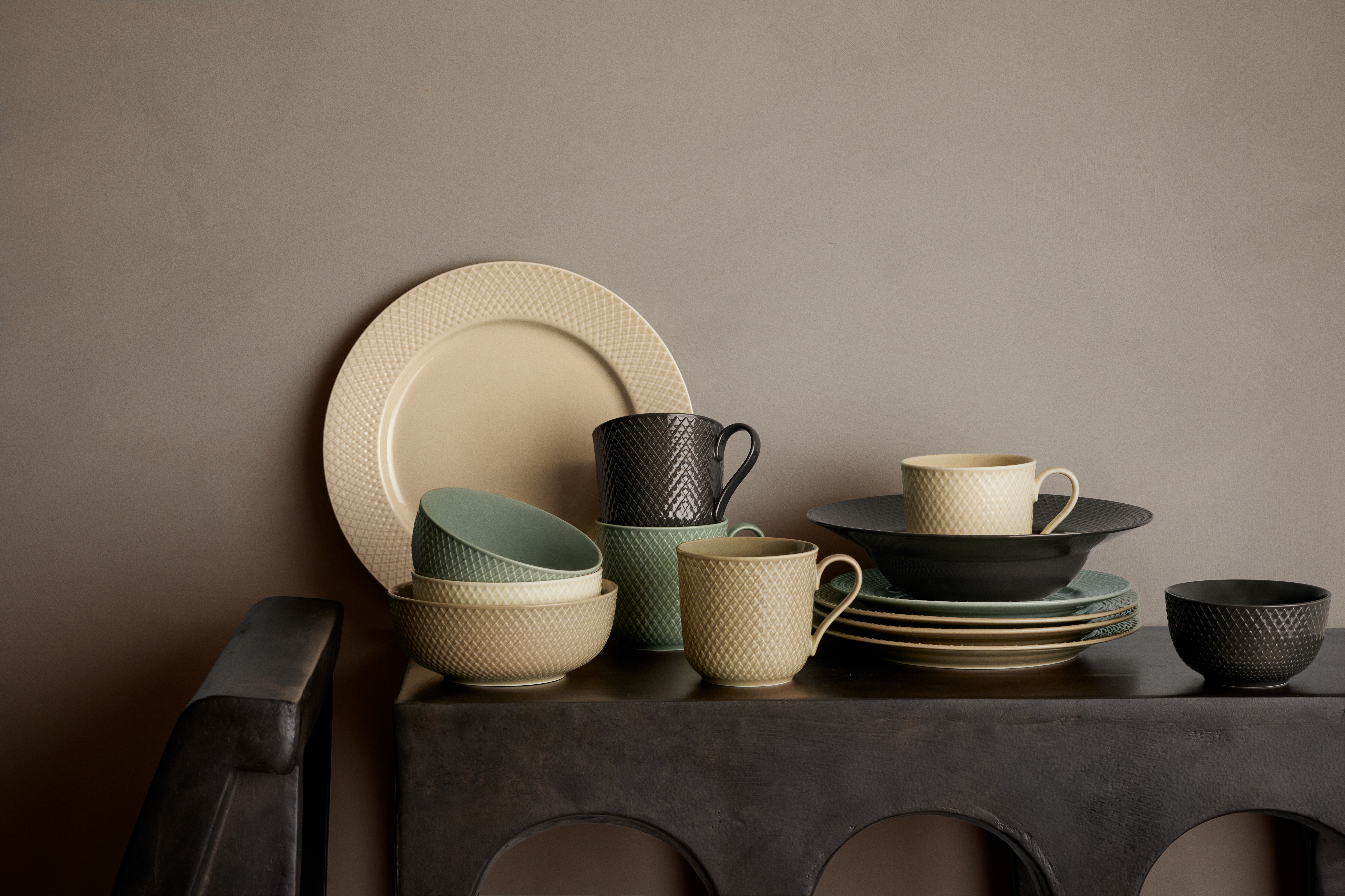 Lyngby Porcelæn Dinner plate Ø27 cm in Marble
