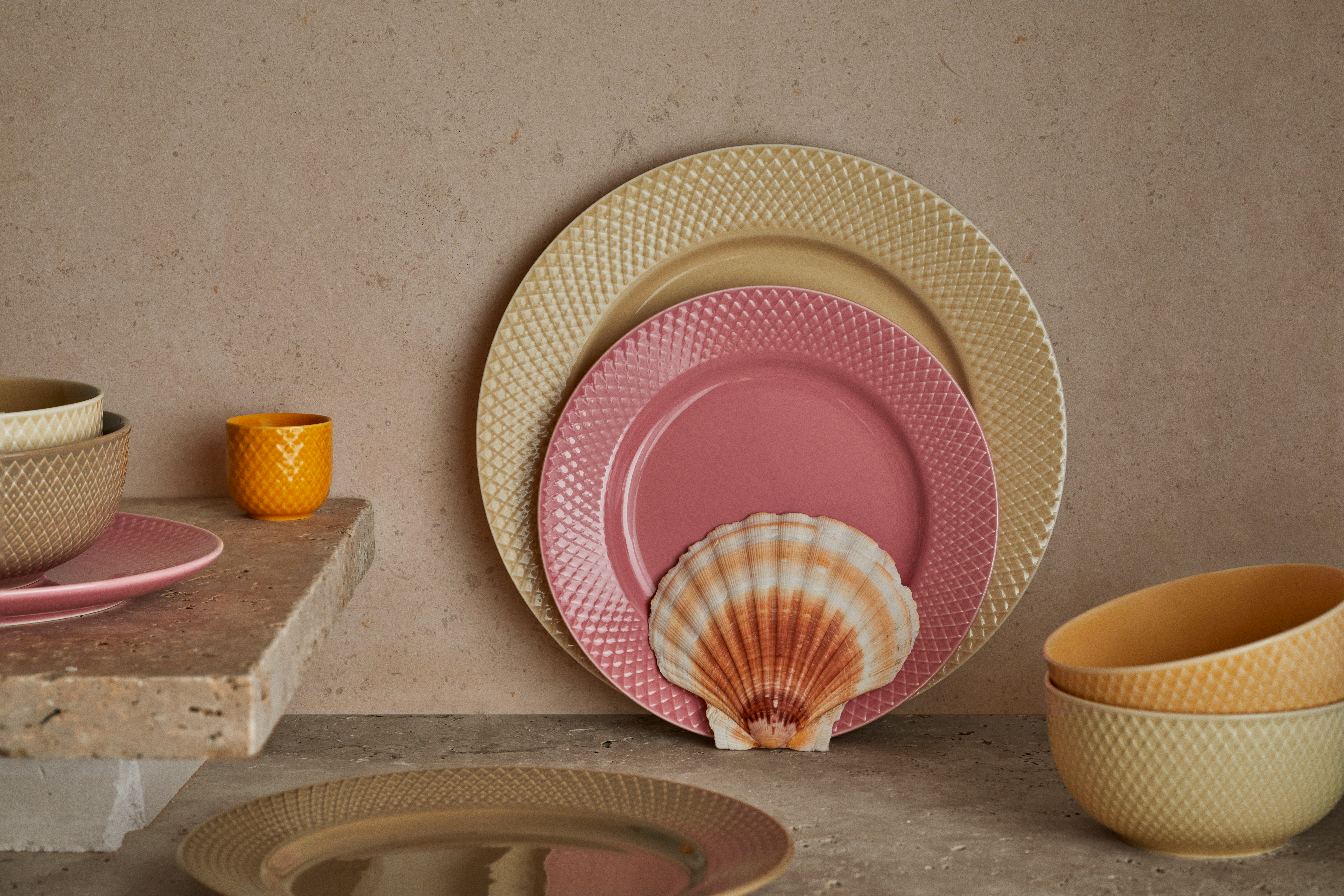 LYNGBY PORCELÆN RHOMBE ディナープレート 27cm ６枚 Lyngby-Porcelaen-Rhombe-Earth-