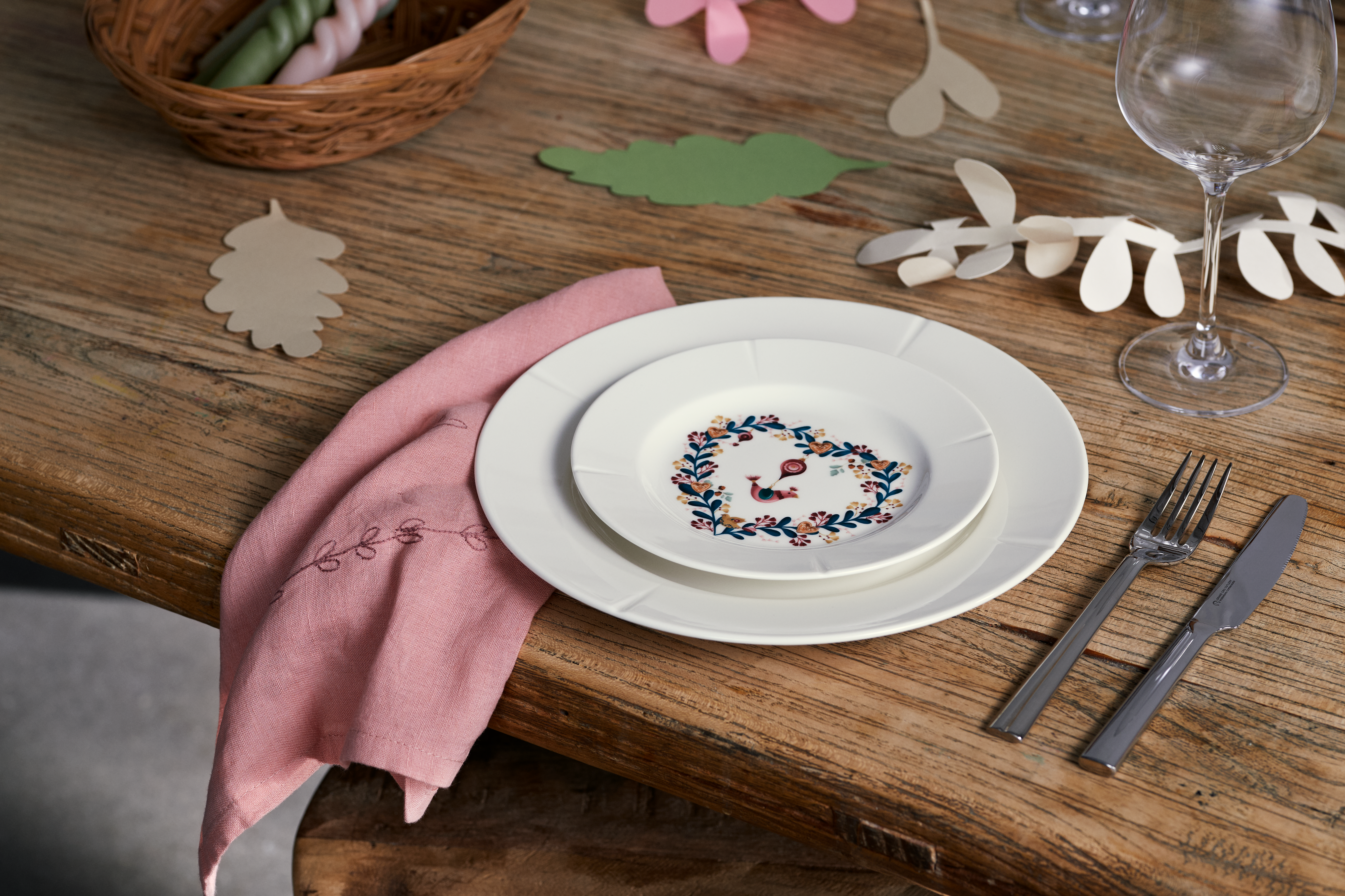 Rosendahl Plate Ø19.5 cm in White w. deco