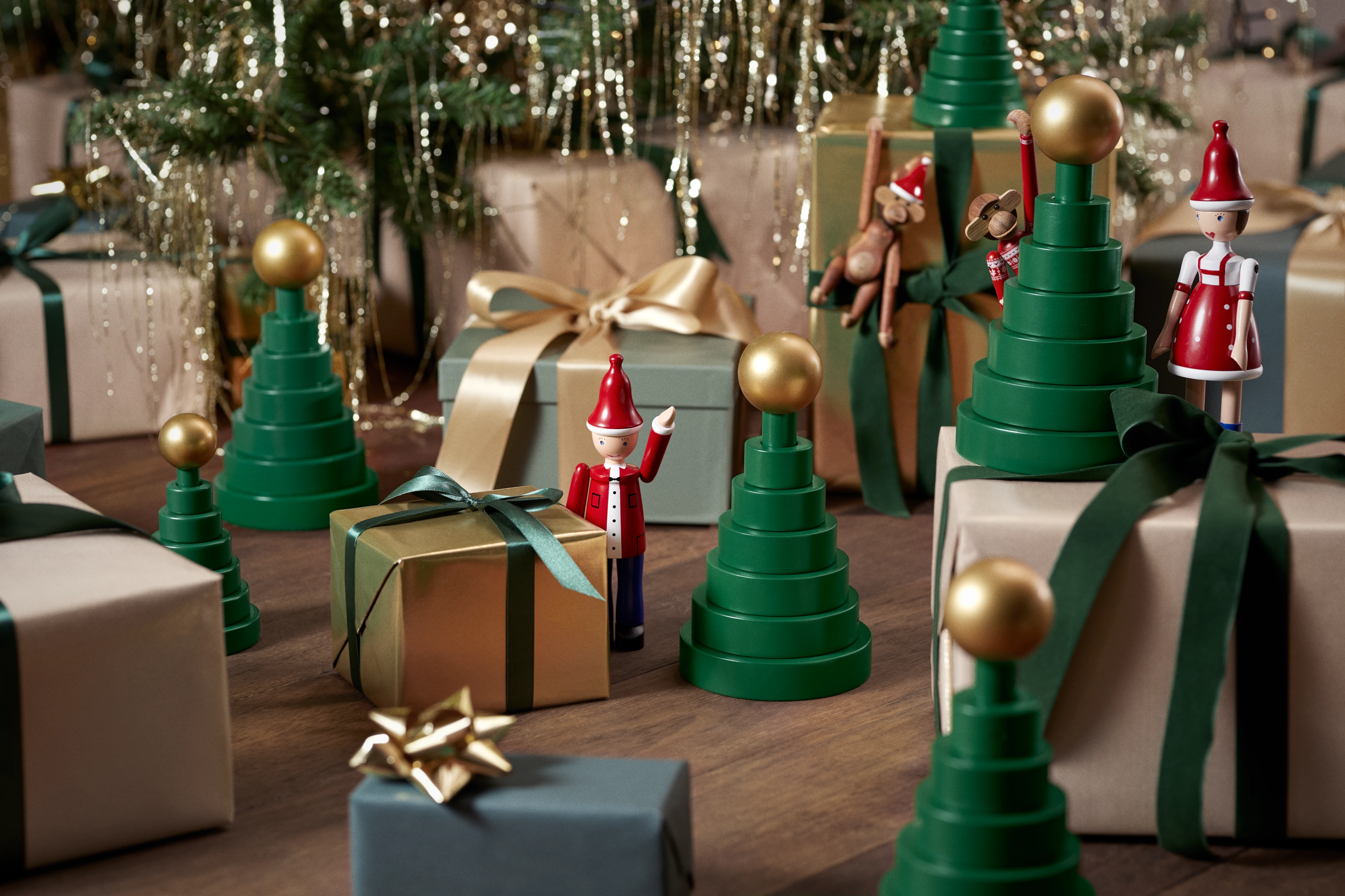 Christmas tree H13.5 from Kay Bojesen in Green color, made of Wood