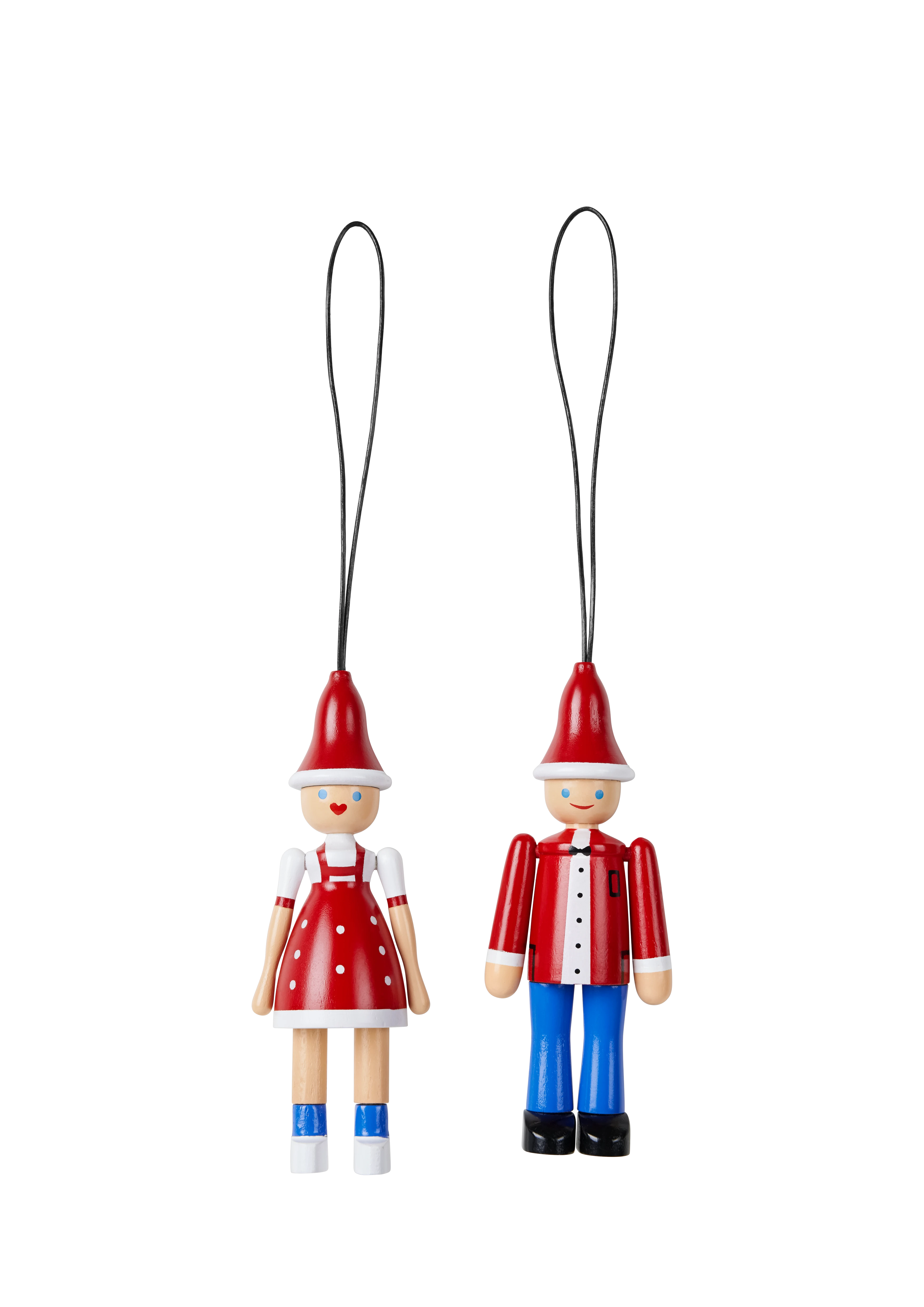 Weihnachtsschmuck, Weihnachtsjunge Ole und Weihnachtsmädchen Lise