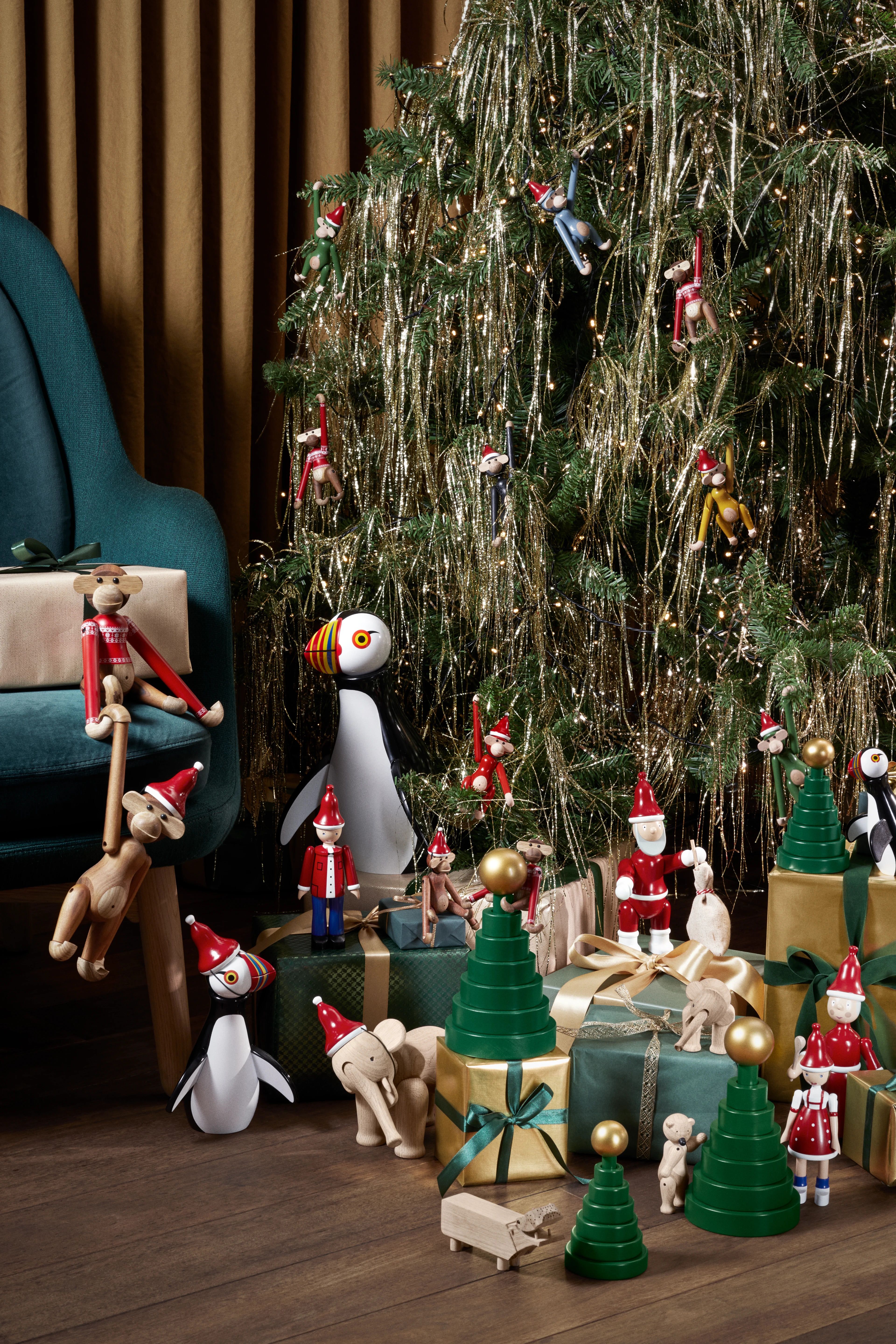 Multi-pack liliput 3 pcs. from Kay Bojesen in Oak color, made of Wood