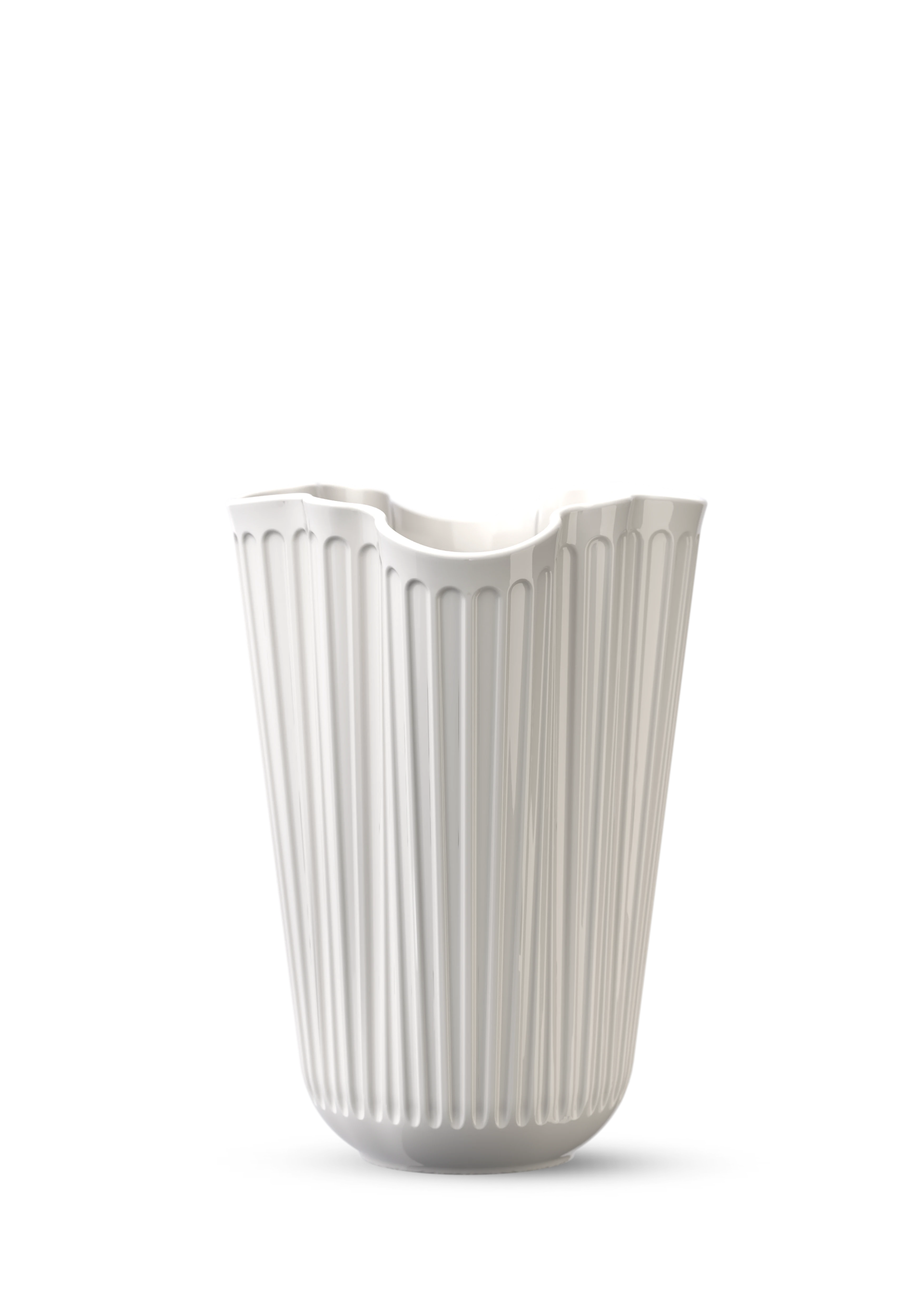 Unfold Vas H20.5 cm från Kähler i färgen Vit, tillverkad av Keramik