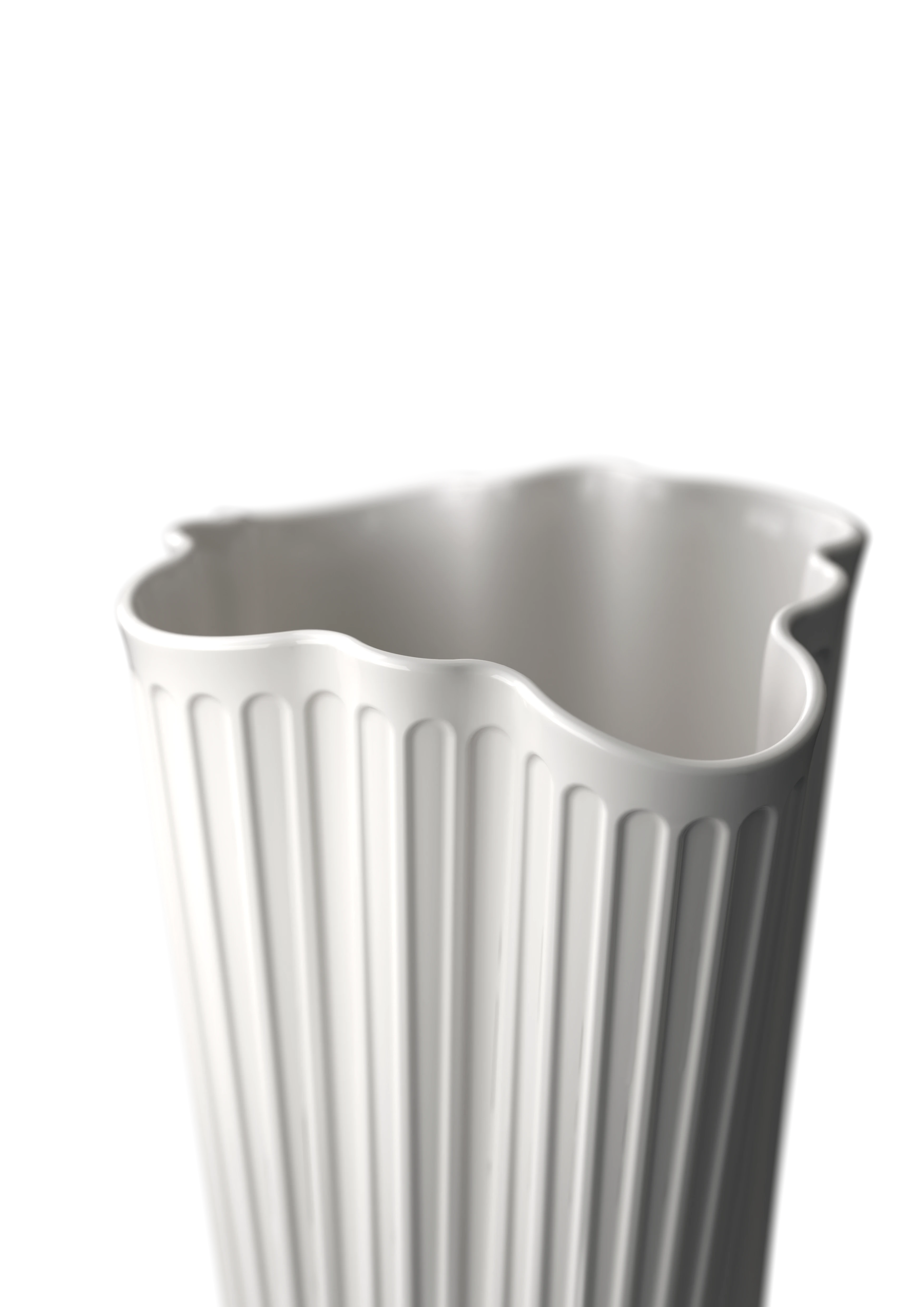 Unfold Vase H20.5 cm from Kähler  in White color, made of Ceramics