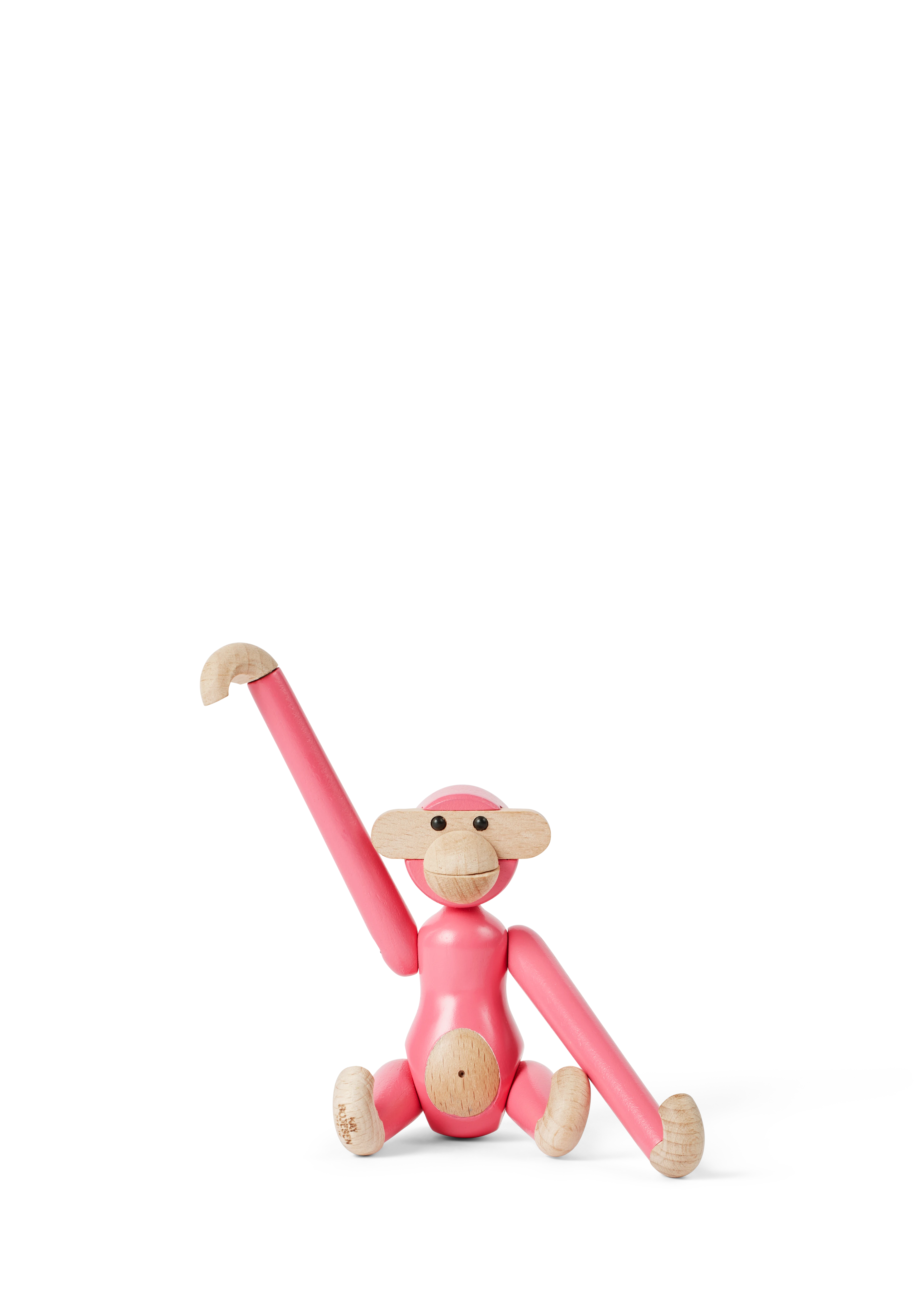 Monkey mini from Kay Bojesen in Pink color, made of Wood