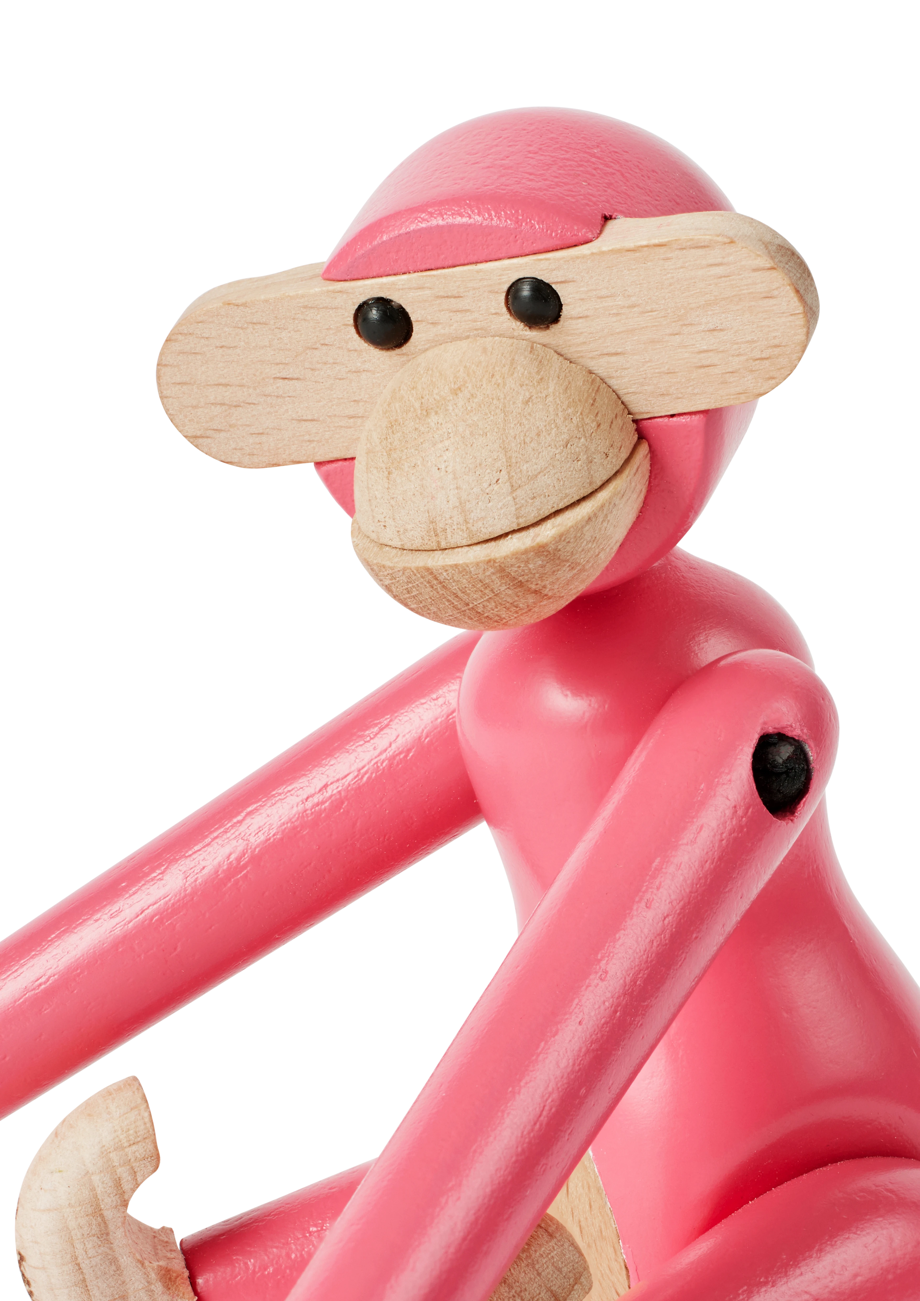 Apa mini från Kay Bojesen i färgen Rosa, tillverkad av Trä