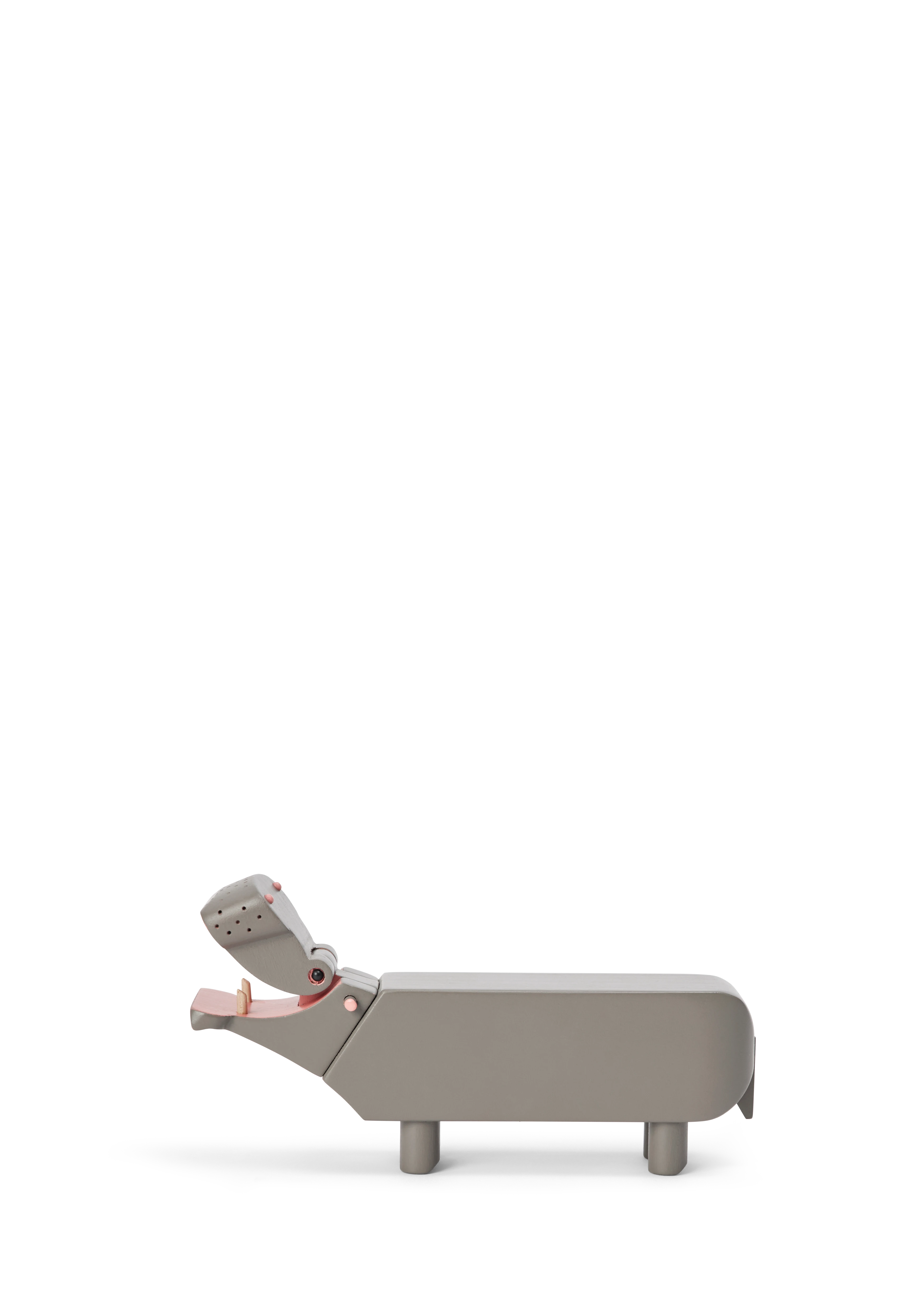Hippo liliput from Kay Bojesen in Grey color, made of Wood