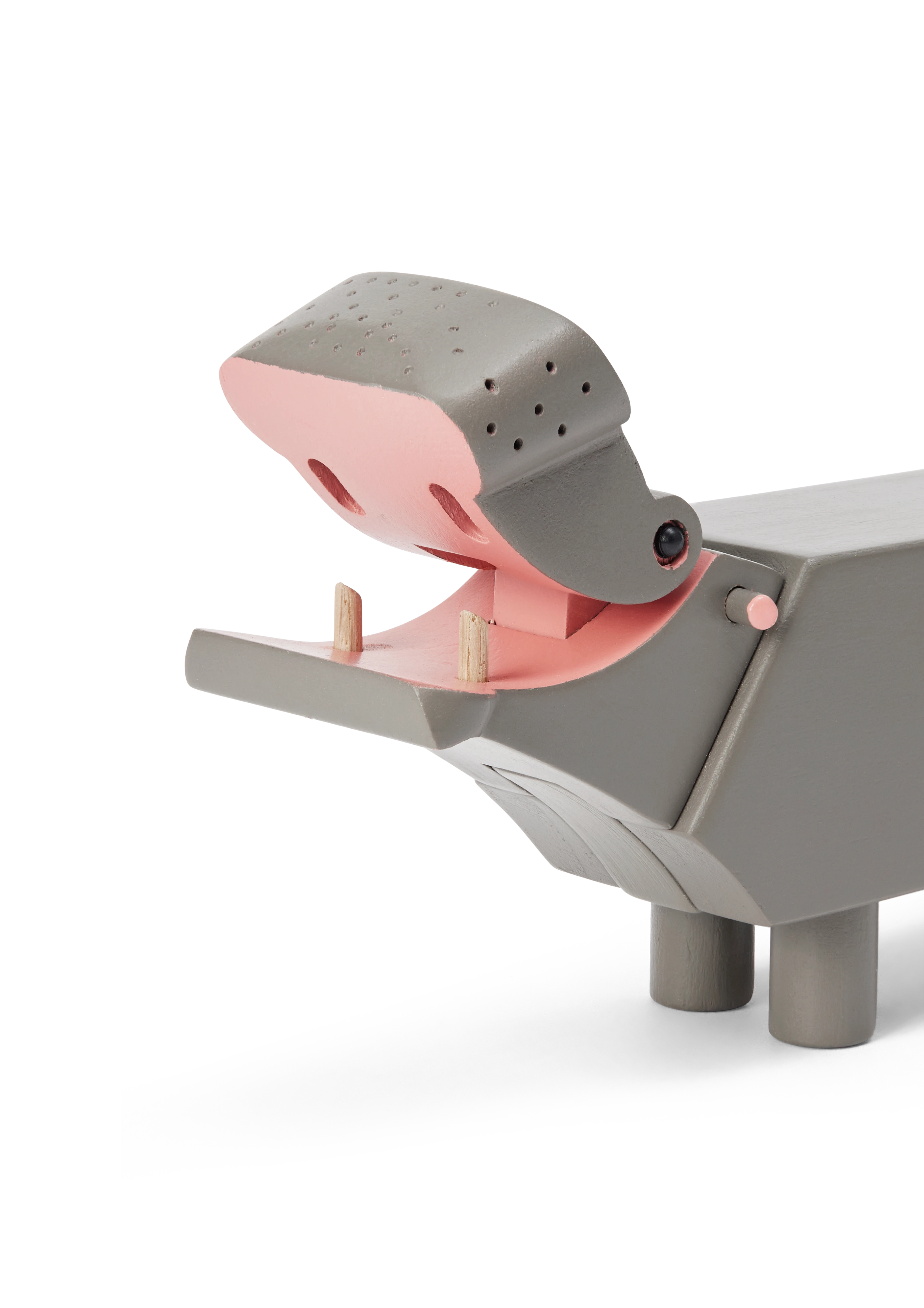 Hippo liliput from Kay Bojesen in Grey color, made of Wood