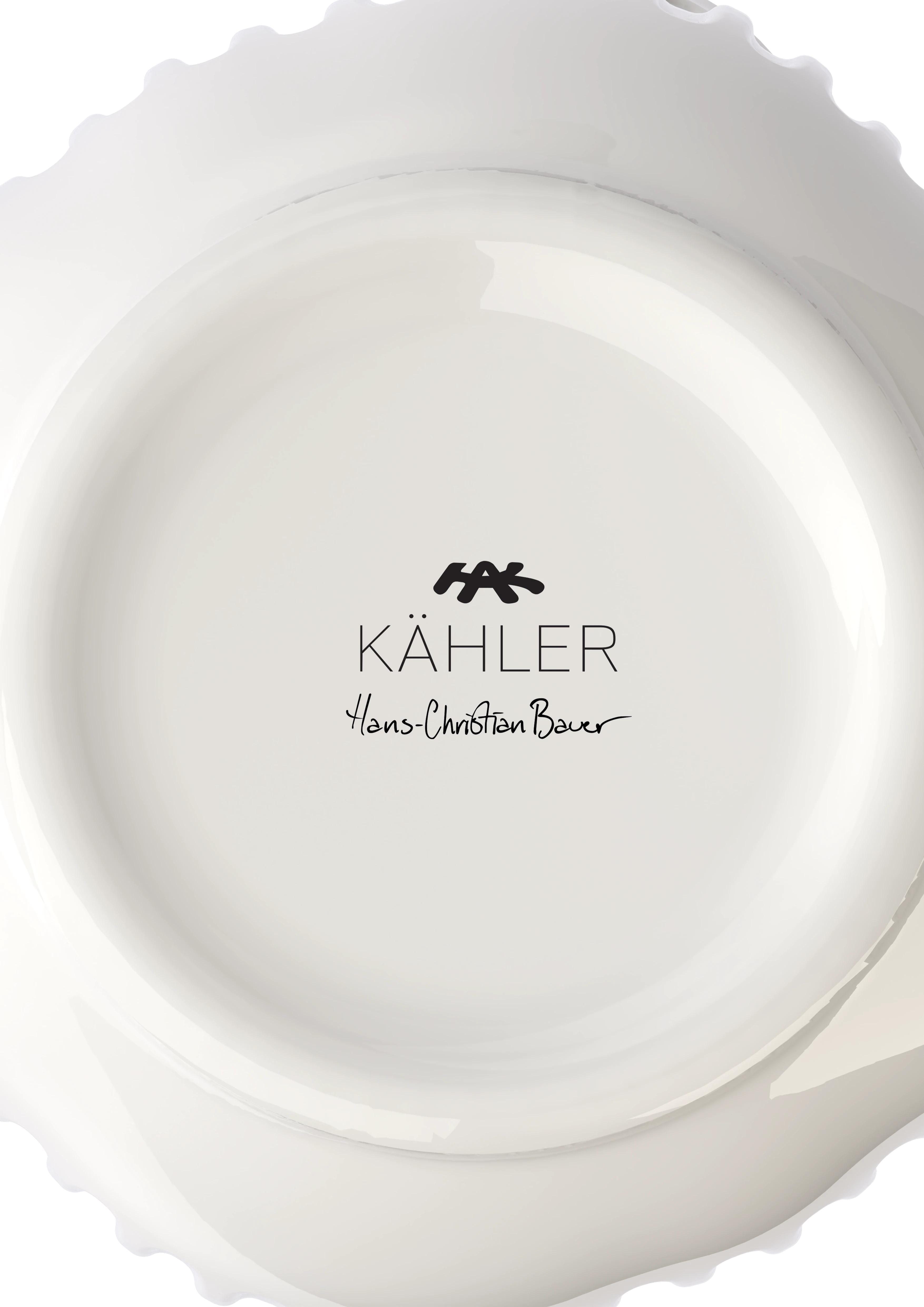 Unfold Vase H16.5 cm from Kähler  in White color, made of Ceramics