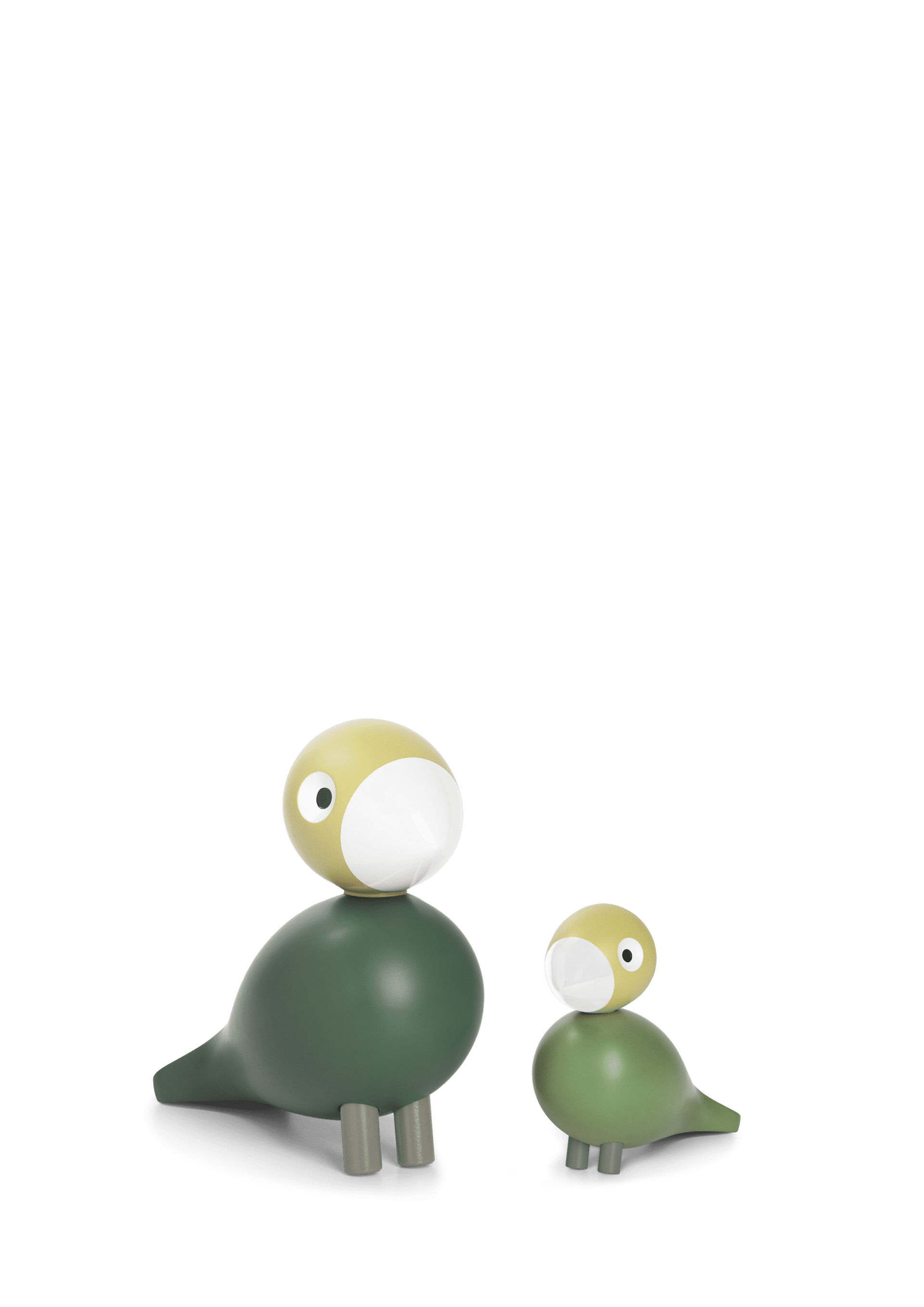 Kay Bojesen Liv & Lykke 1 pair in Green from serie Birds