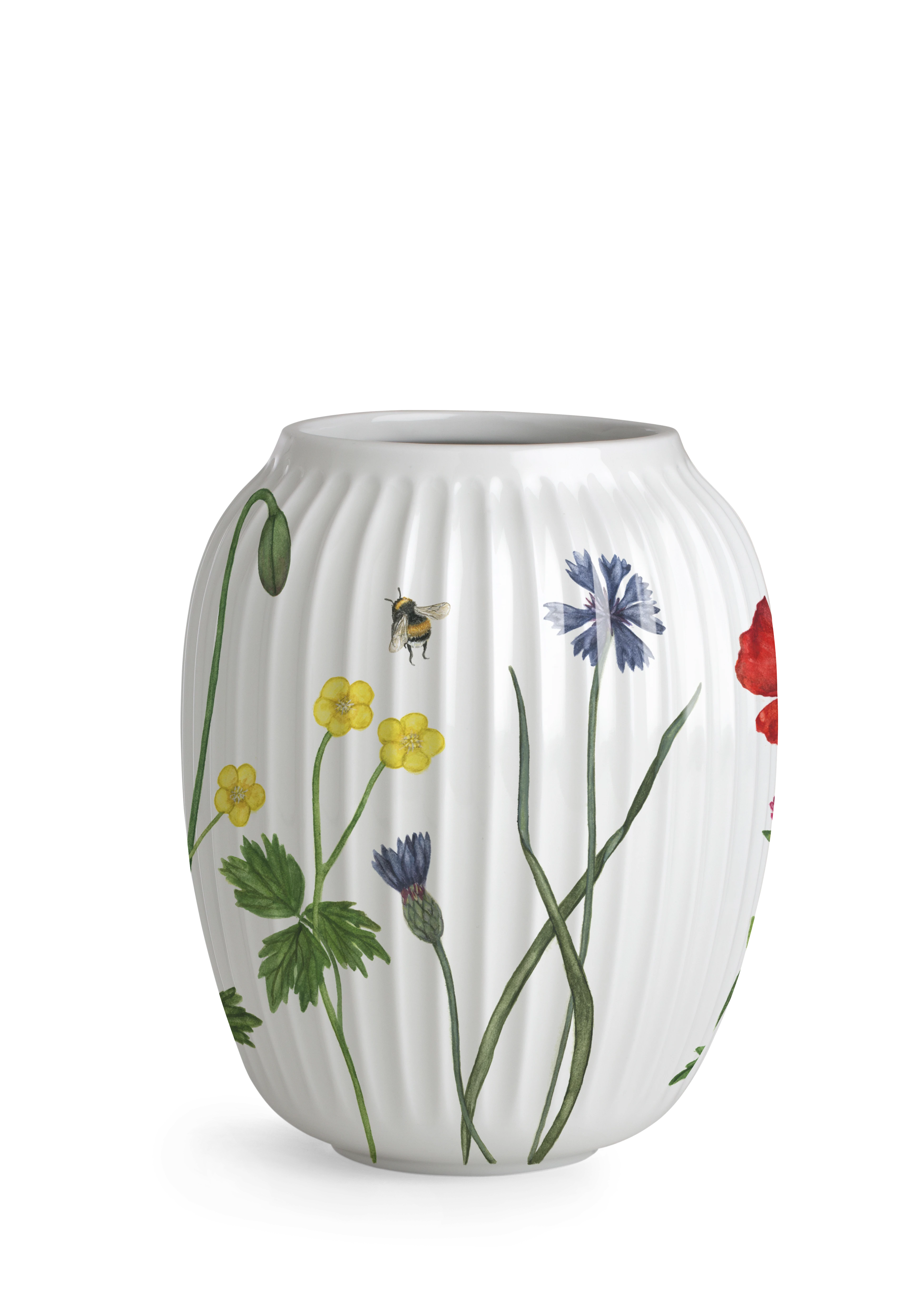 Vas H21 cm från Kähler i färgen Wild flowers, tillverkad av Keramik