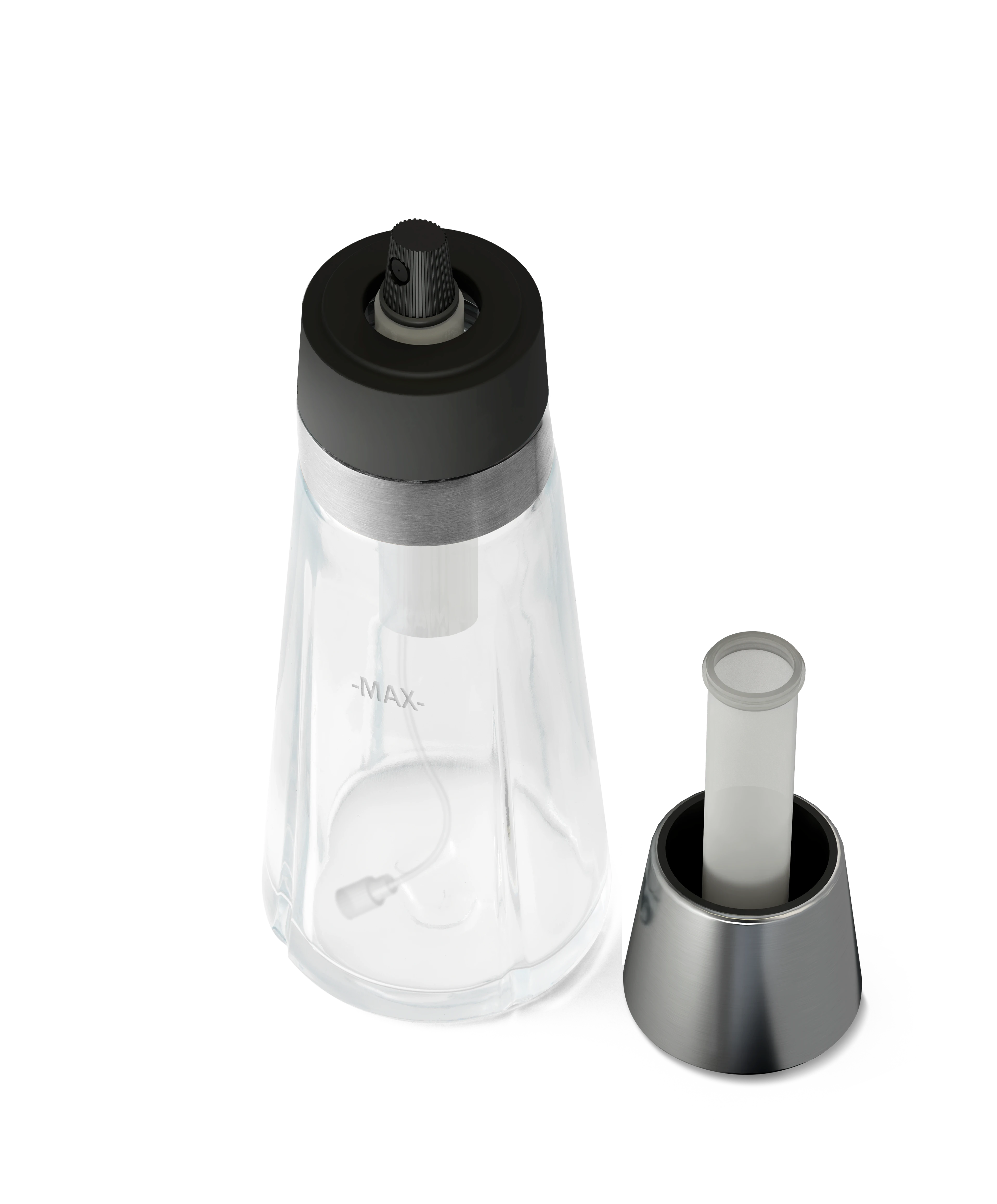 Oil Spray 14 cl från Rosendahl i färgen Svart/Stål, tillverkad av Glas