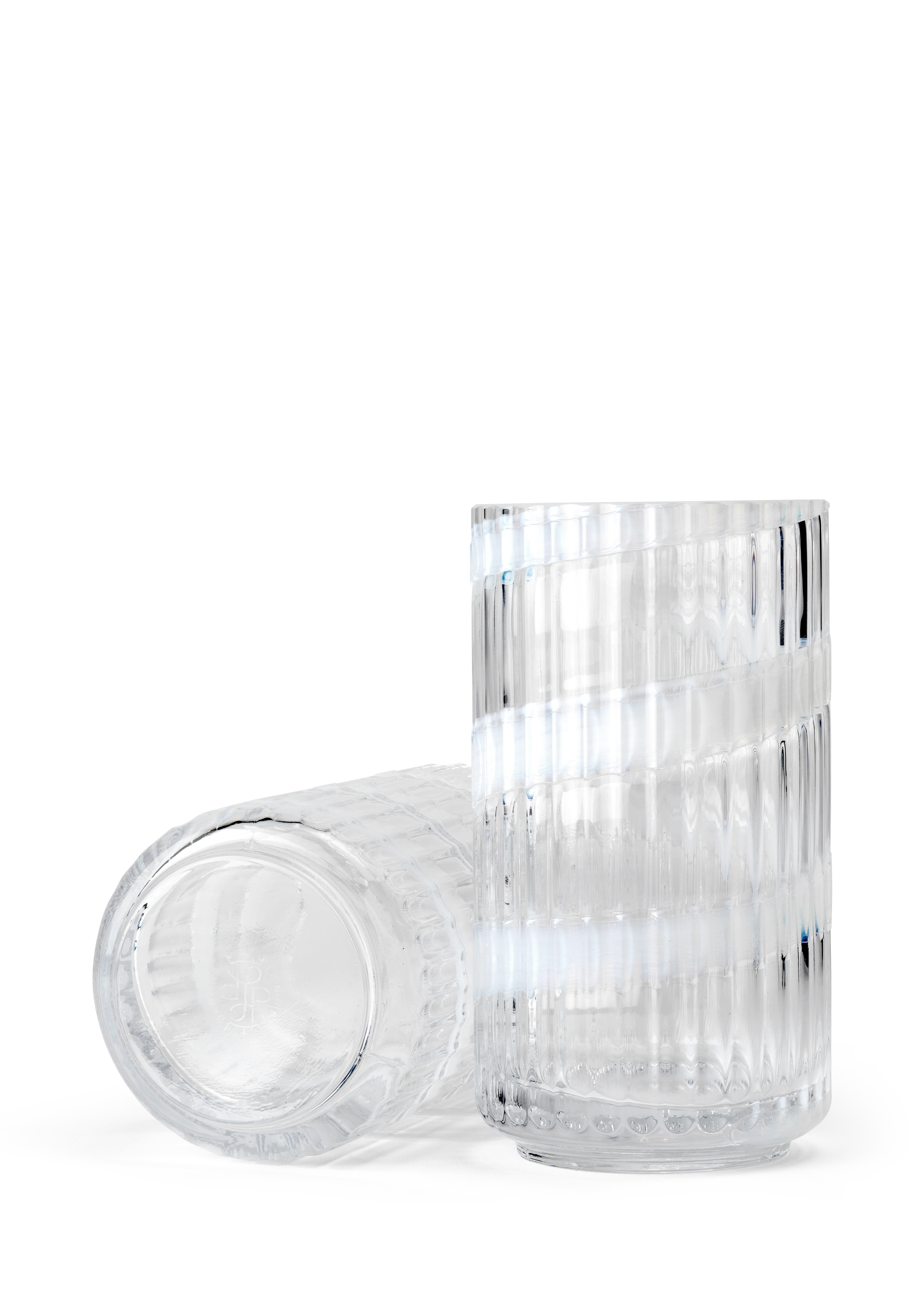 Vas H15.5 cm från Lyngby Porcelæn i färgen Swirl white, tillverkad av Glas