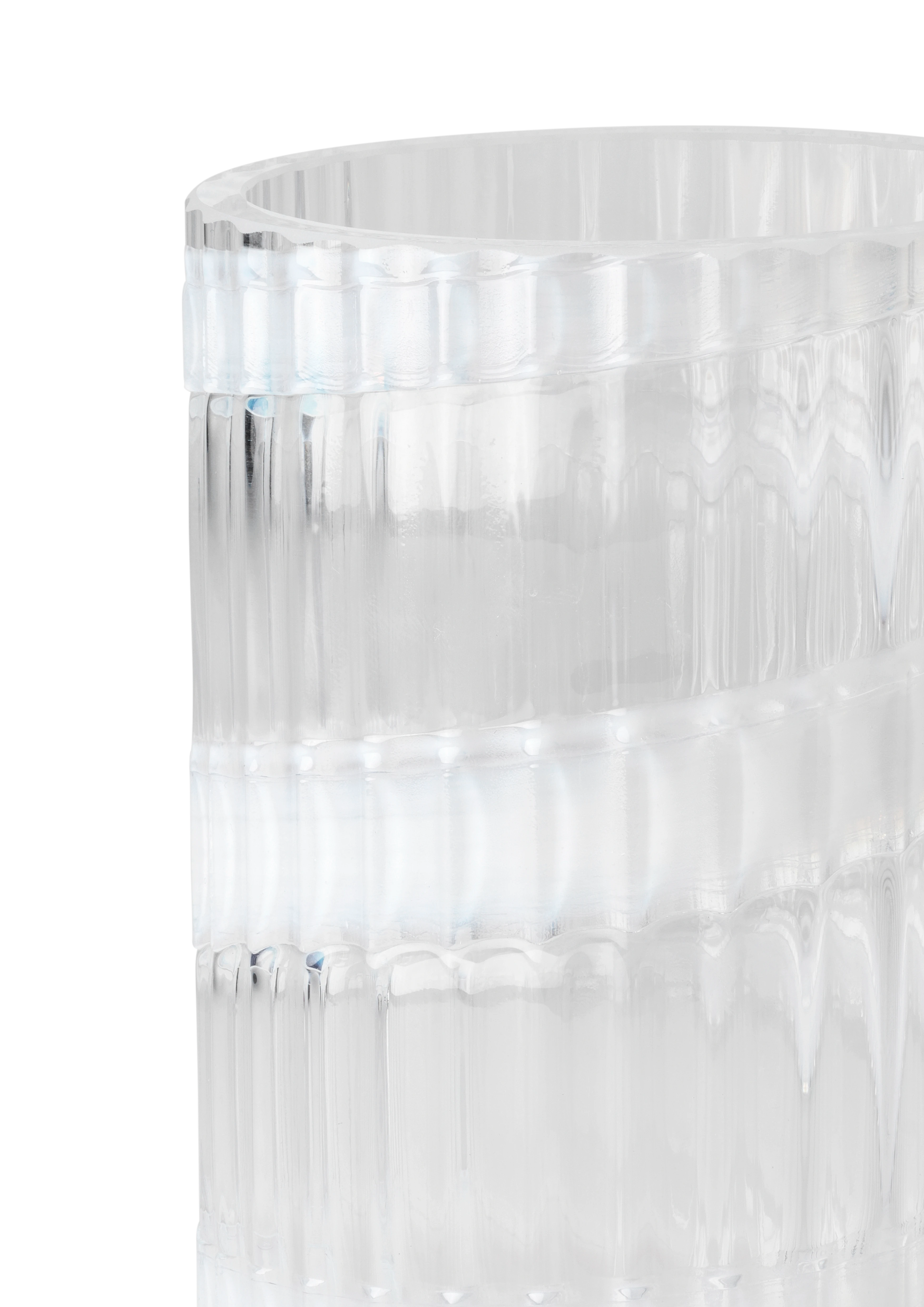 Vase H15.5 cm from Lyngby Porcelæn in Swirl white color, made of Glass