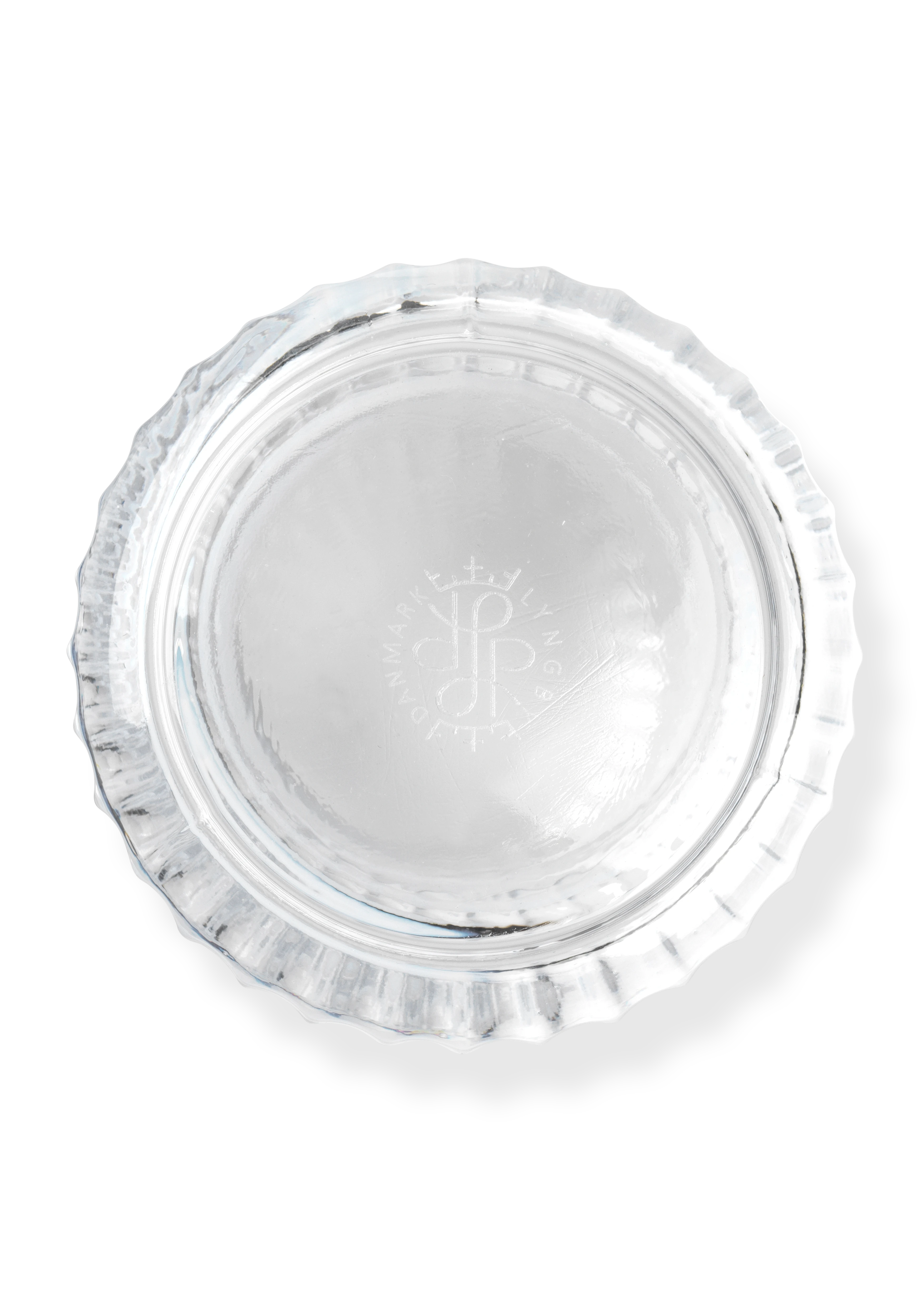 Vase H15.5 cm from Lyngby Porcelæn in Swirl white color, made of Glass