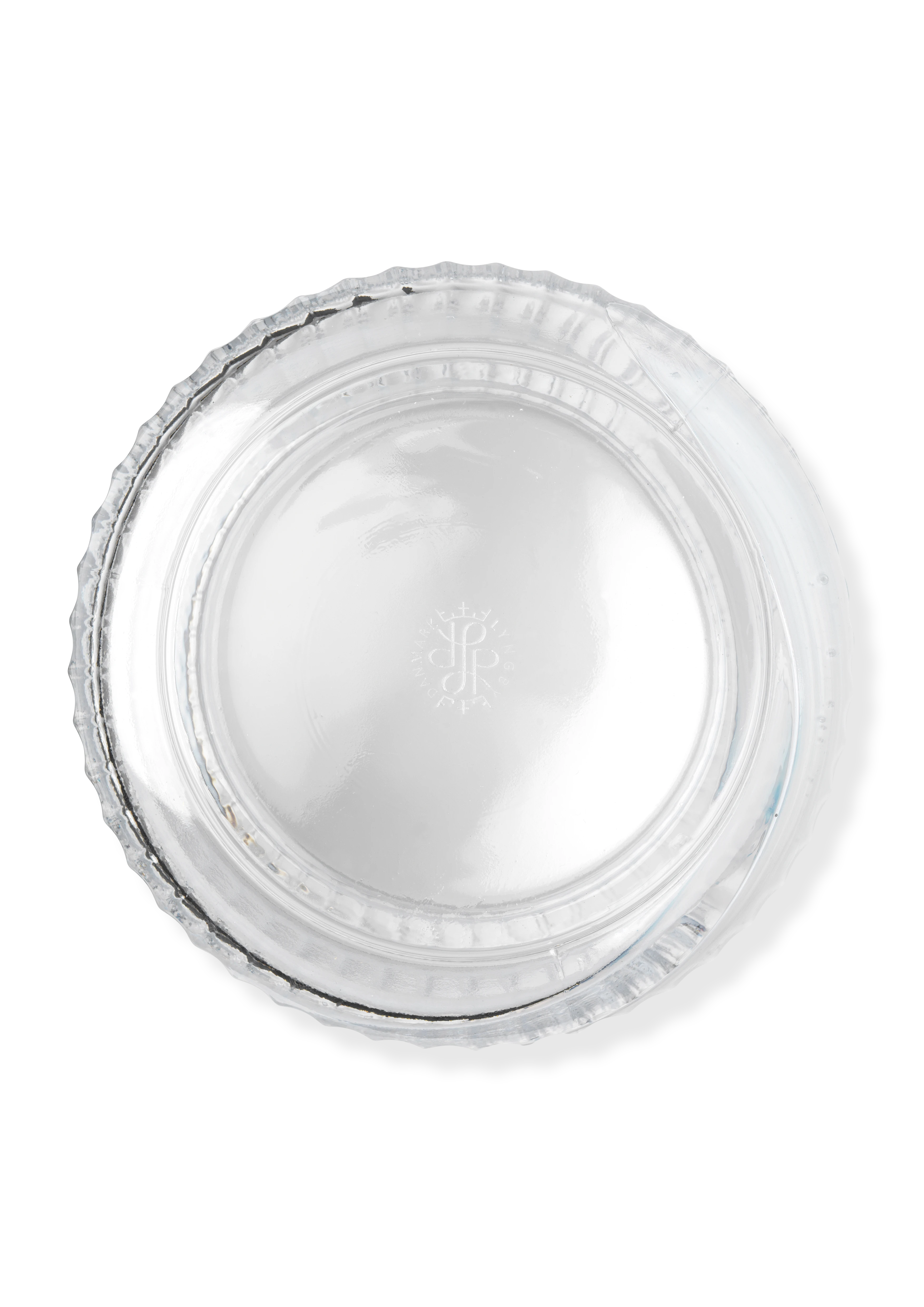 Vase H25 cm from Lyngby Porcelæn in Swirl white color, made of Glass