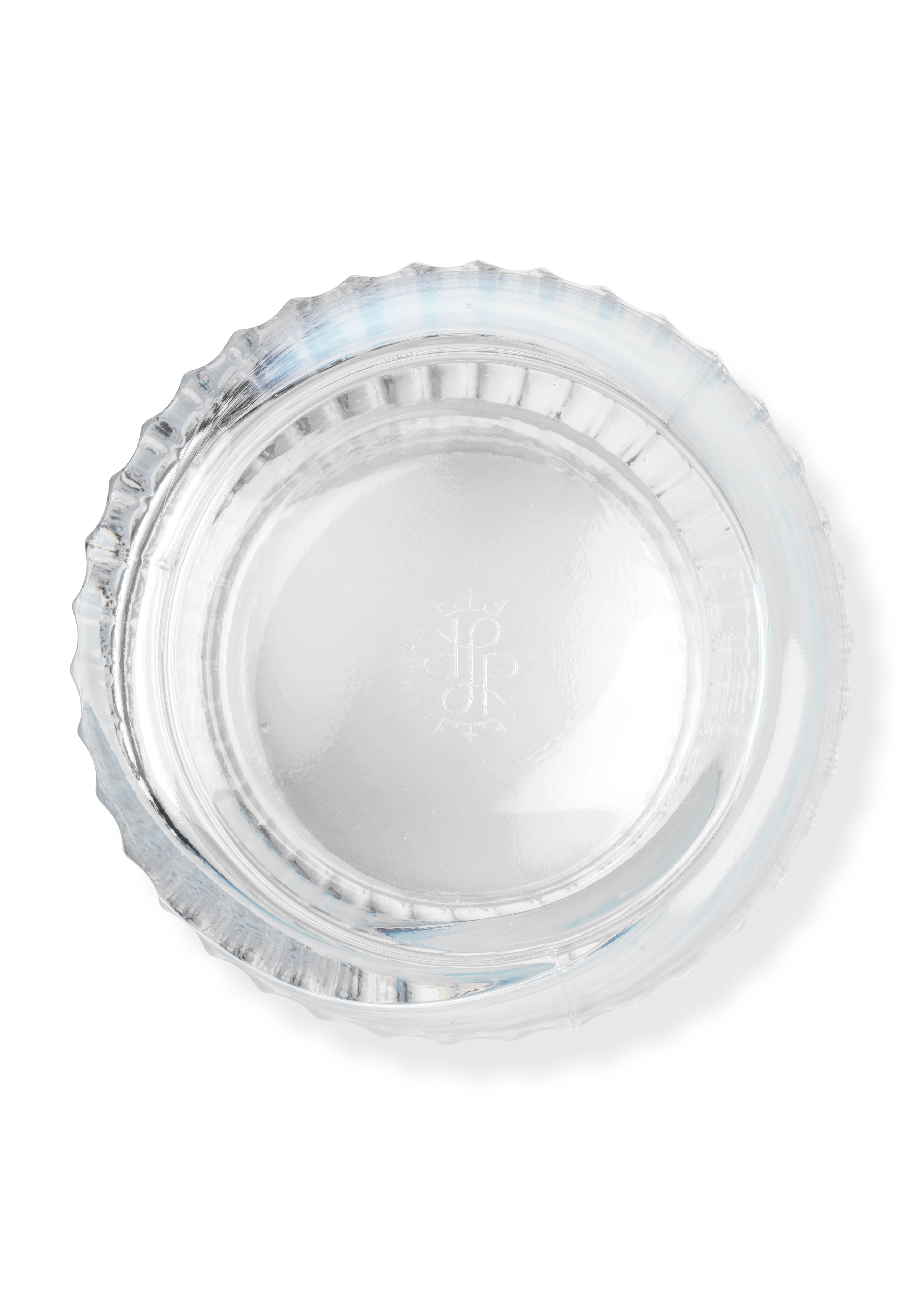 Vase H20.5 cm from Lyngby Porcelæn in Swirl white color, made of Glass